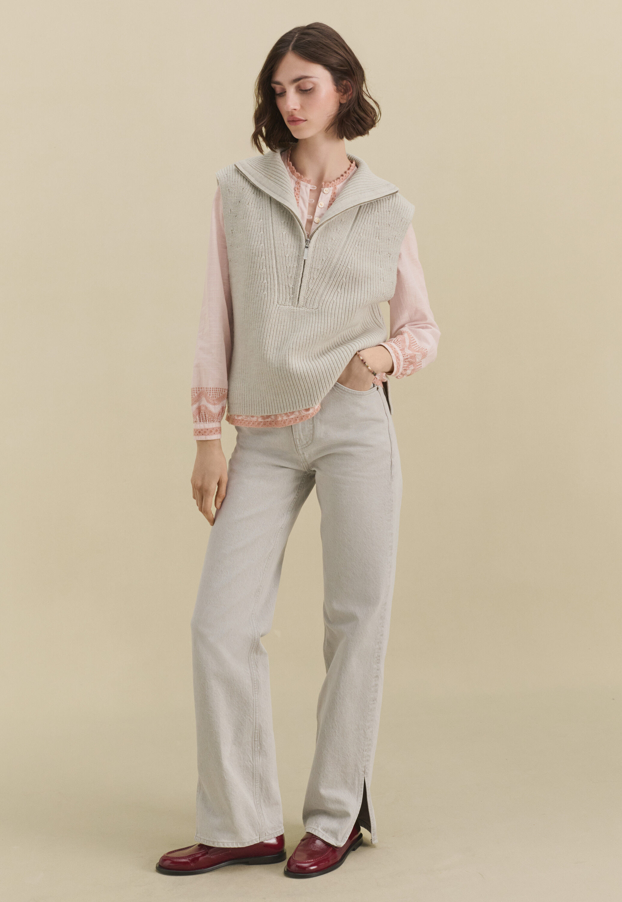 Pintuck blouse