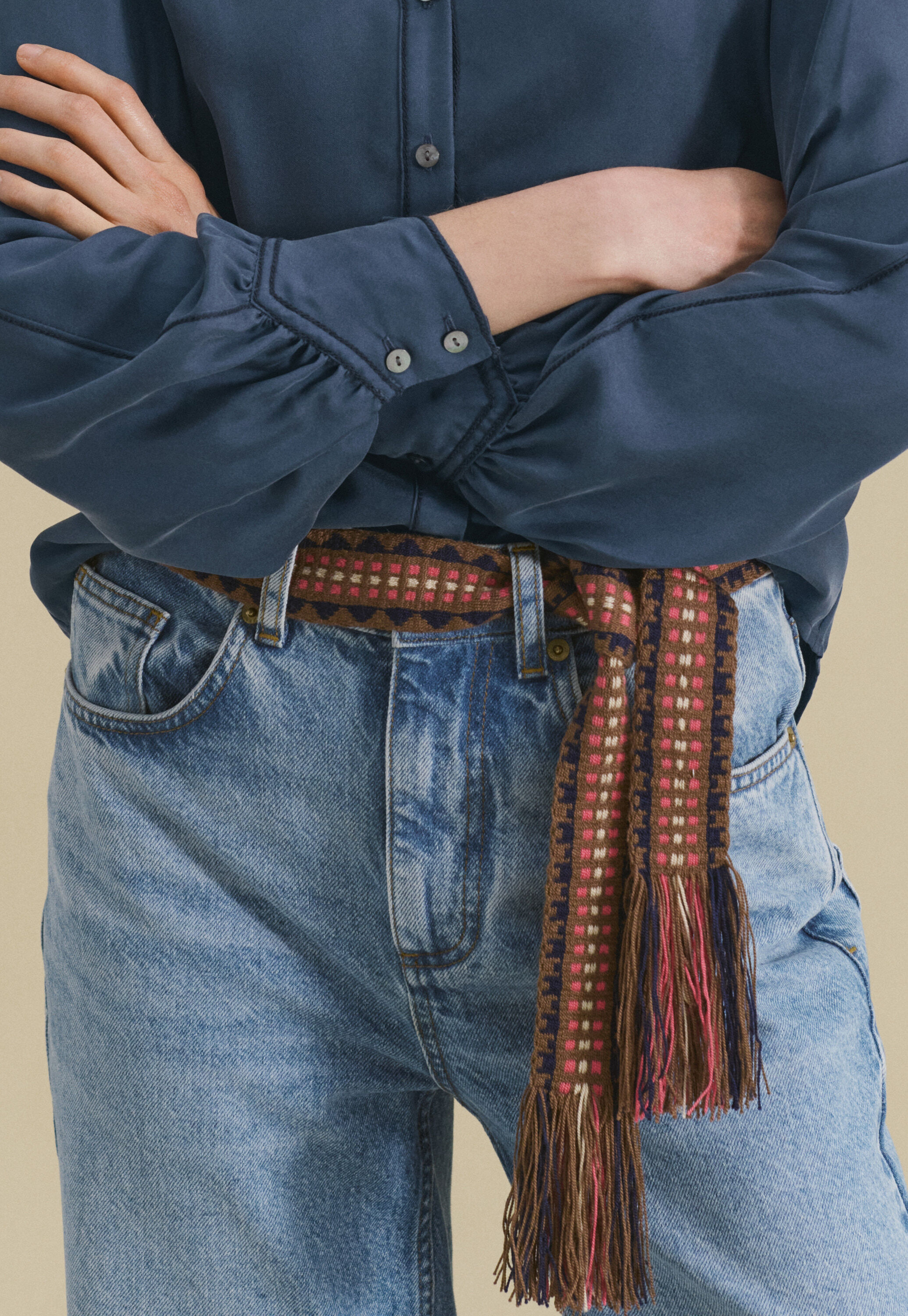 Fringed belt