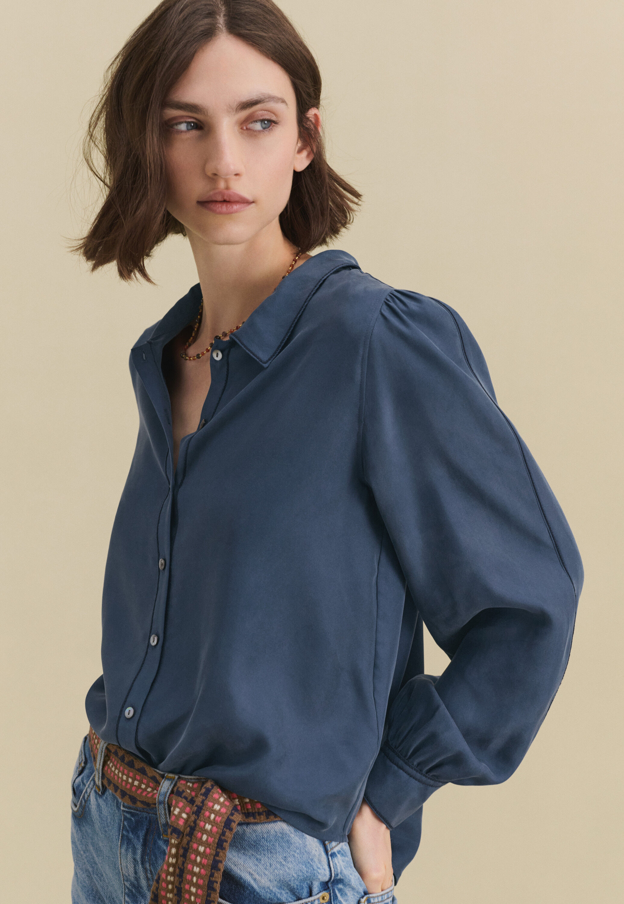 Pintuck blouse