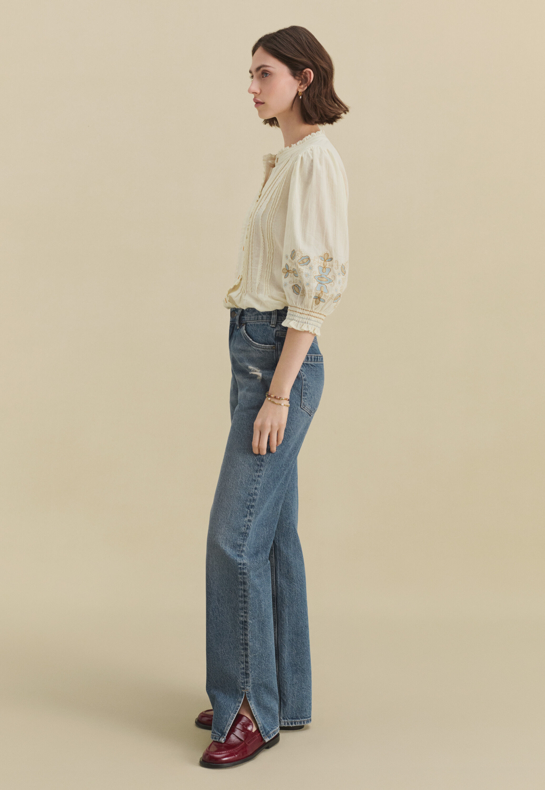 Pintuck blouse
