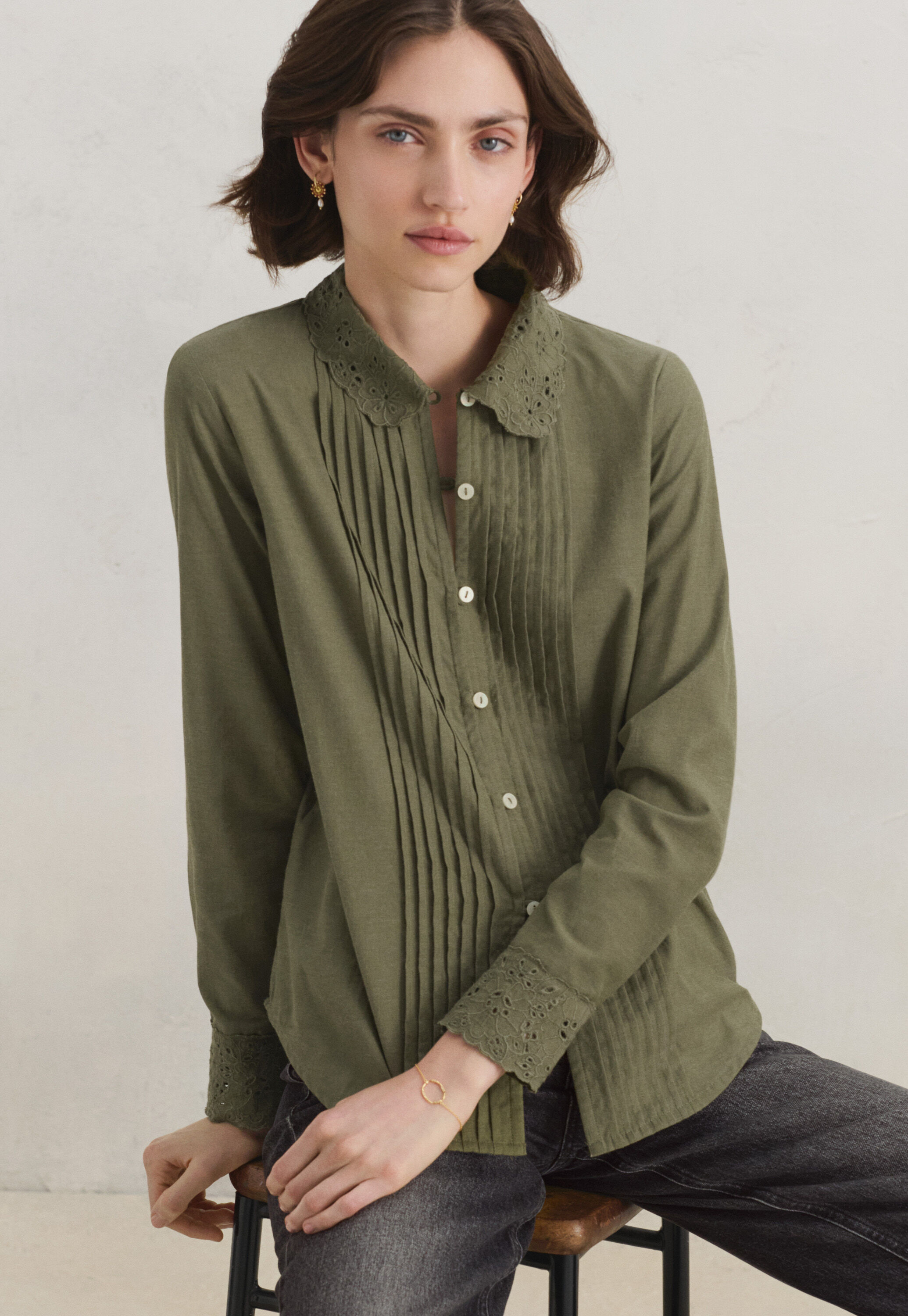 Pintuck blouse