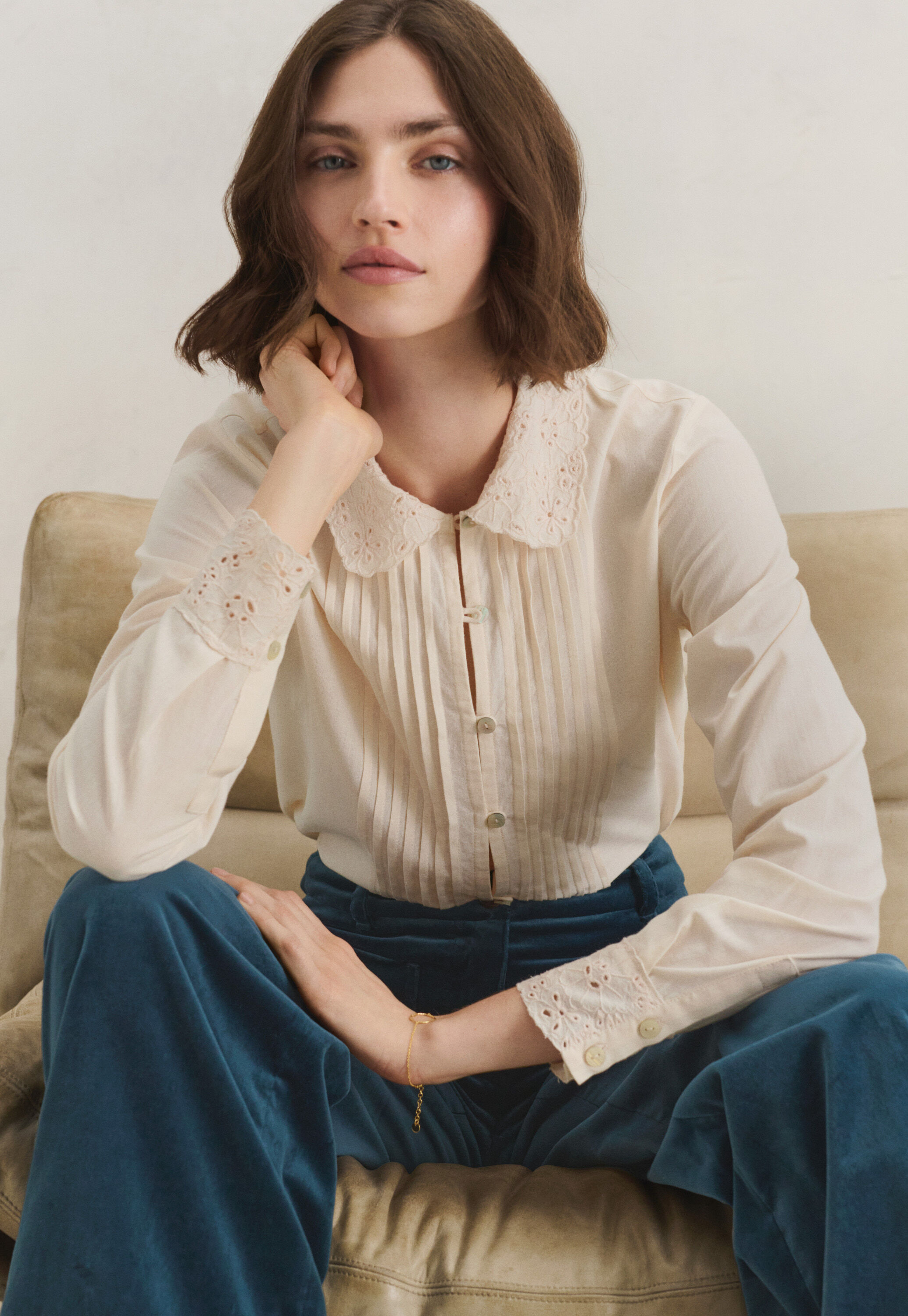 Pintuck blouse