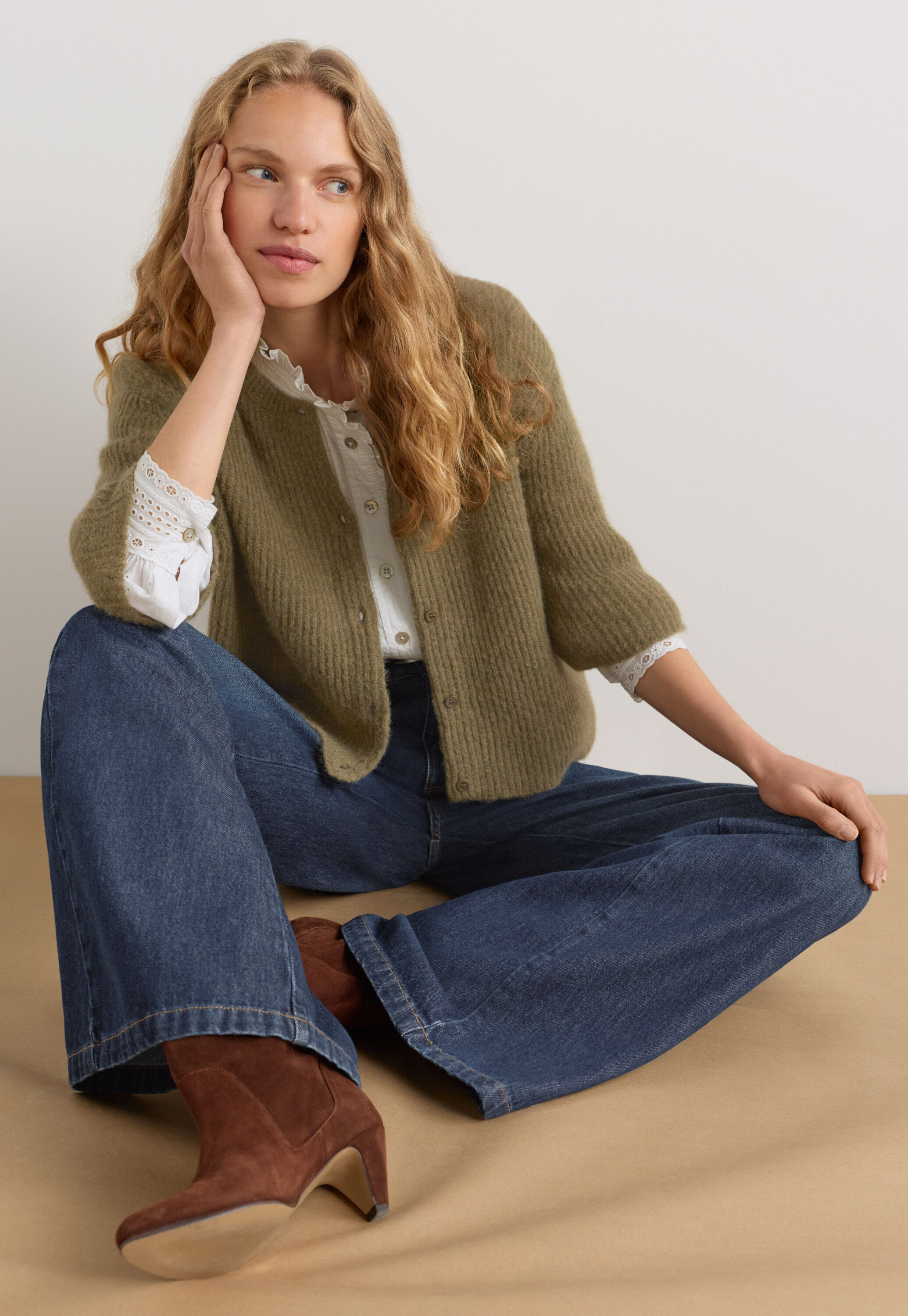 Tie-front cord top
