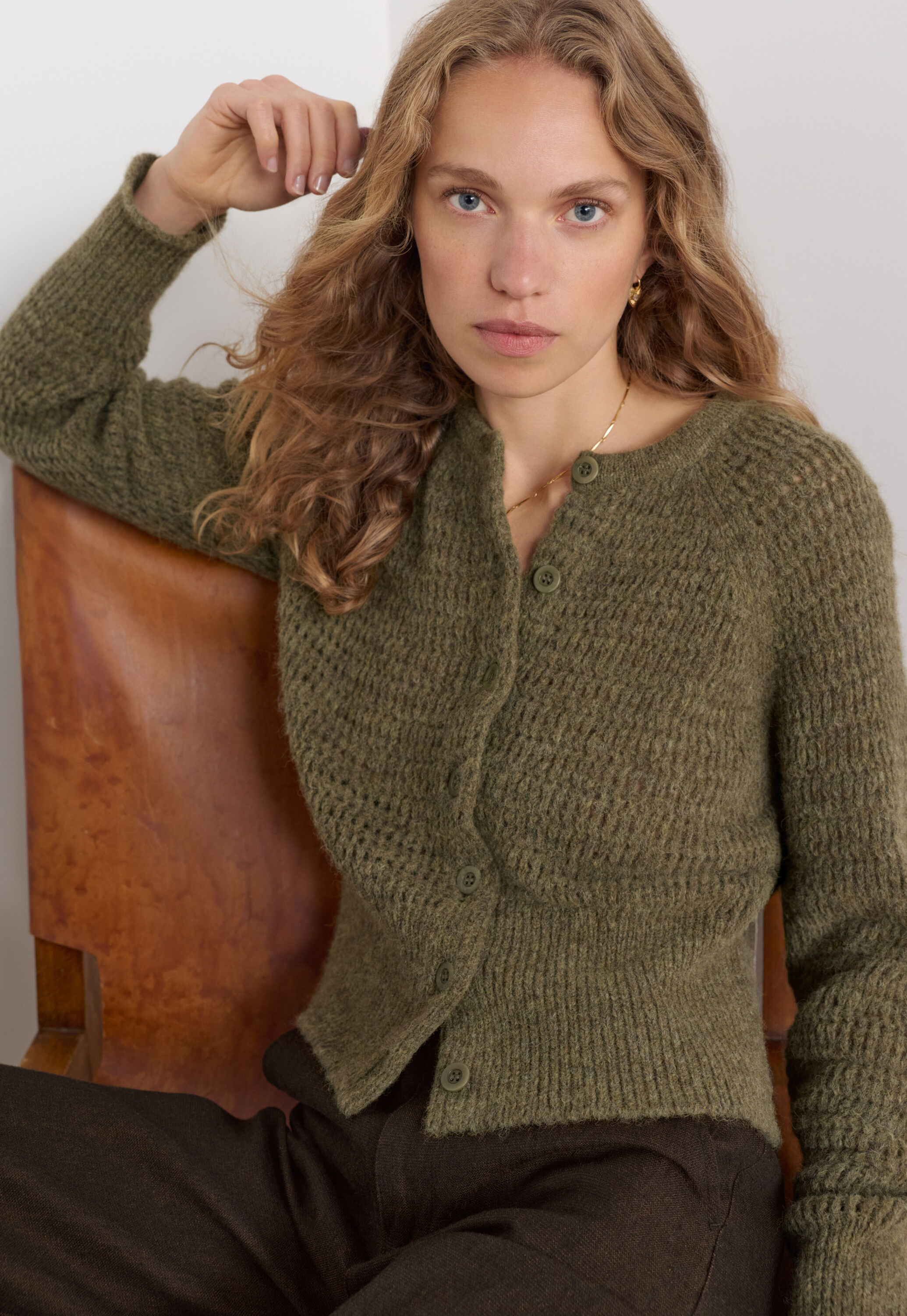 Tie-front cord top
