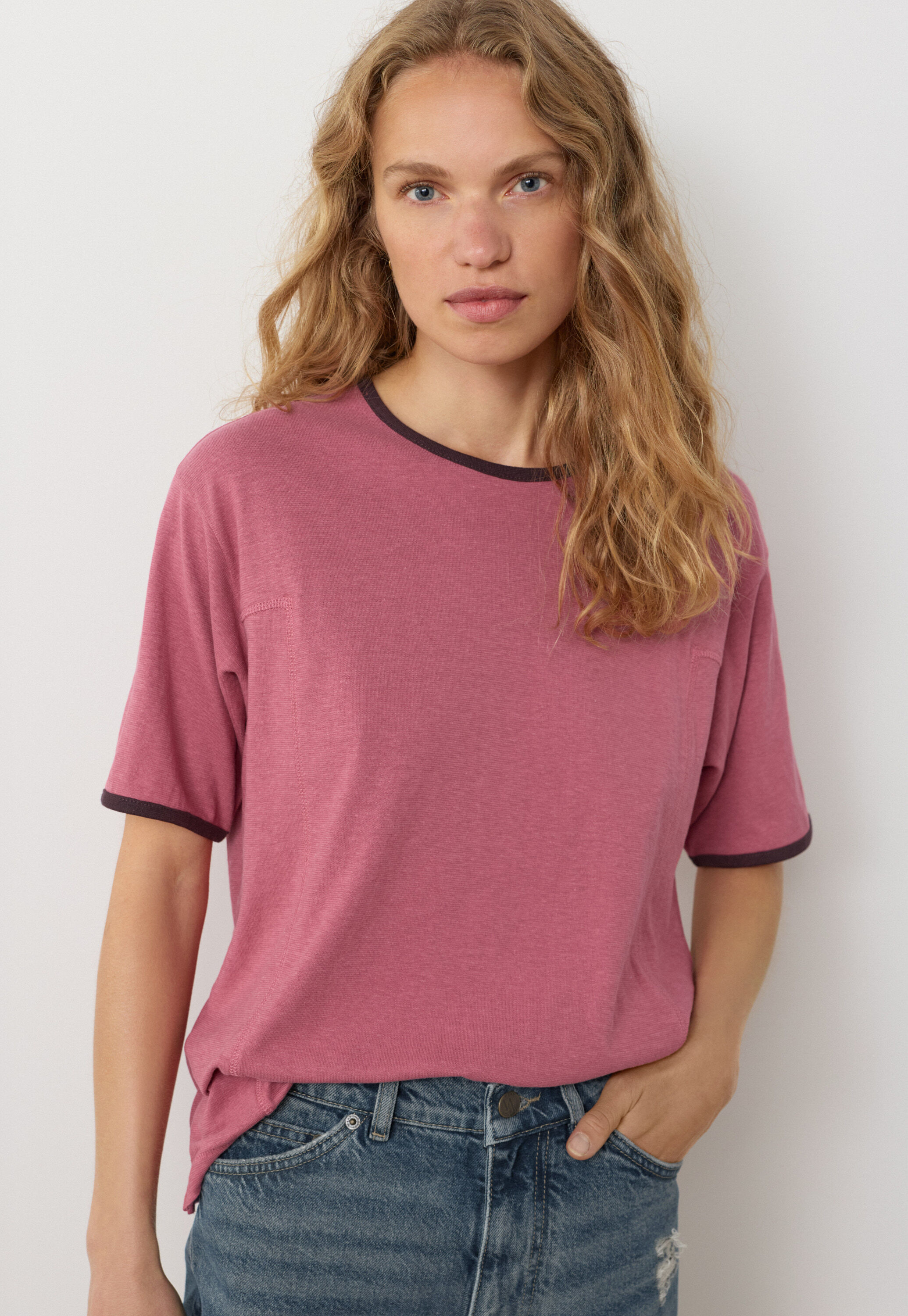 Jersey T-shirt, Dusty rose, large