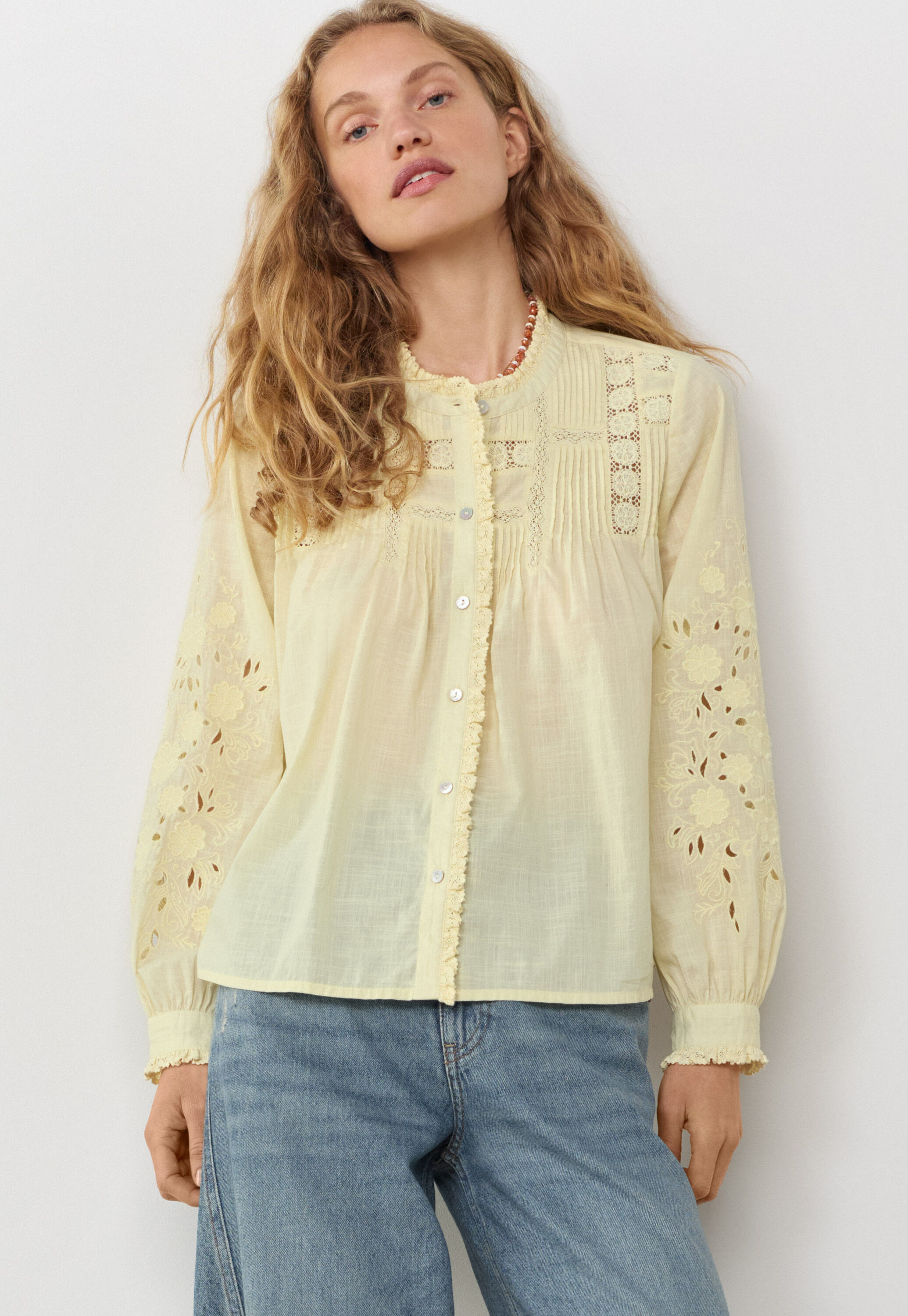 Tie-front cord top