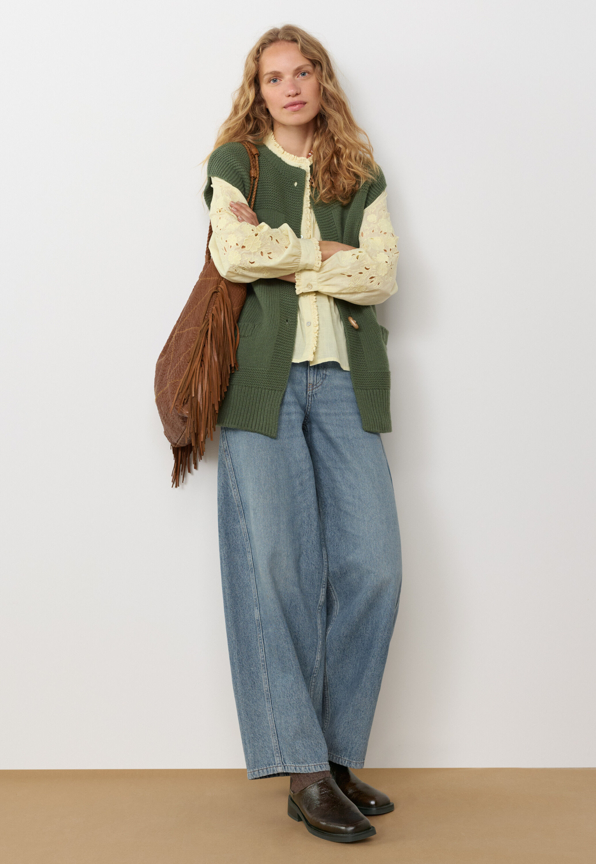 Tie-front cord top