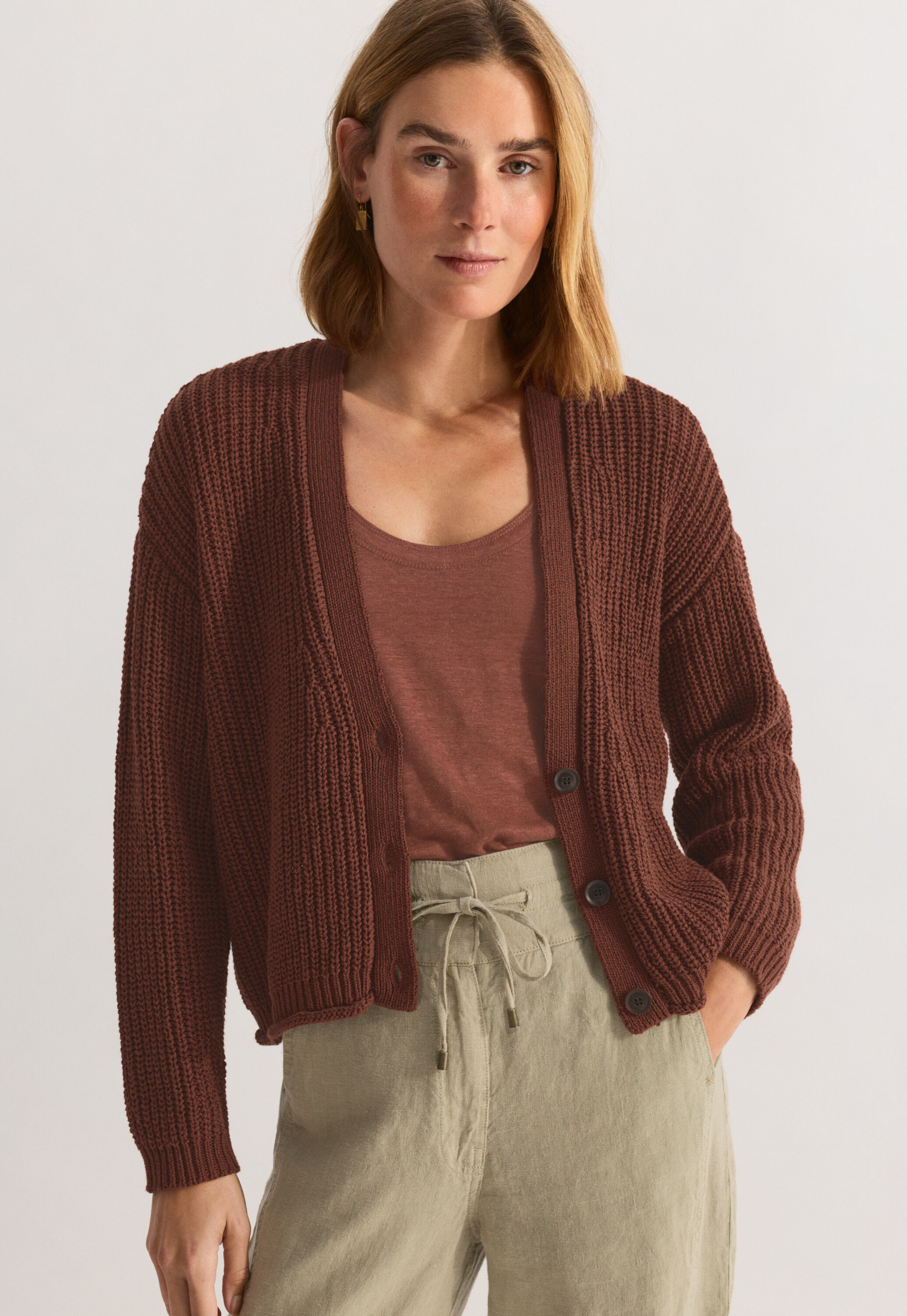 V-neck cardigan