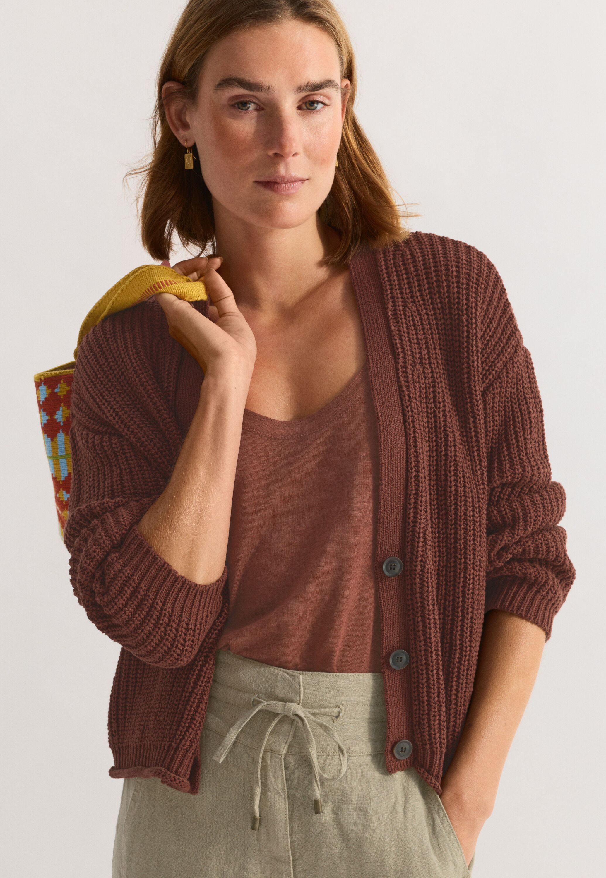 V-neck cardigan