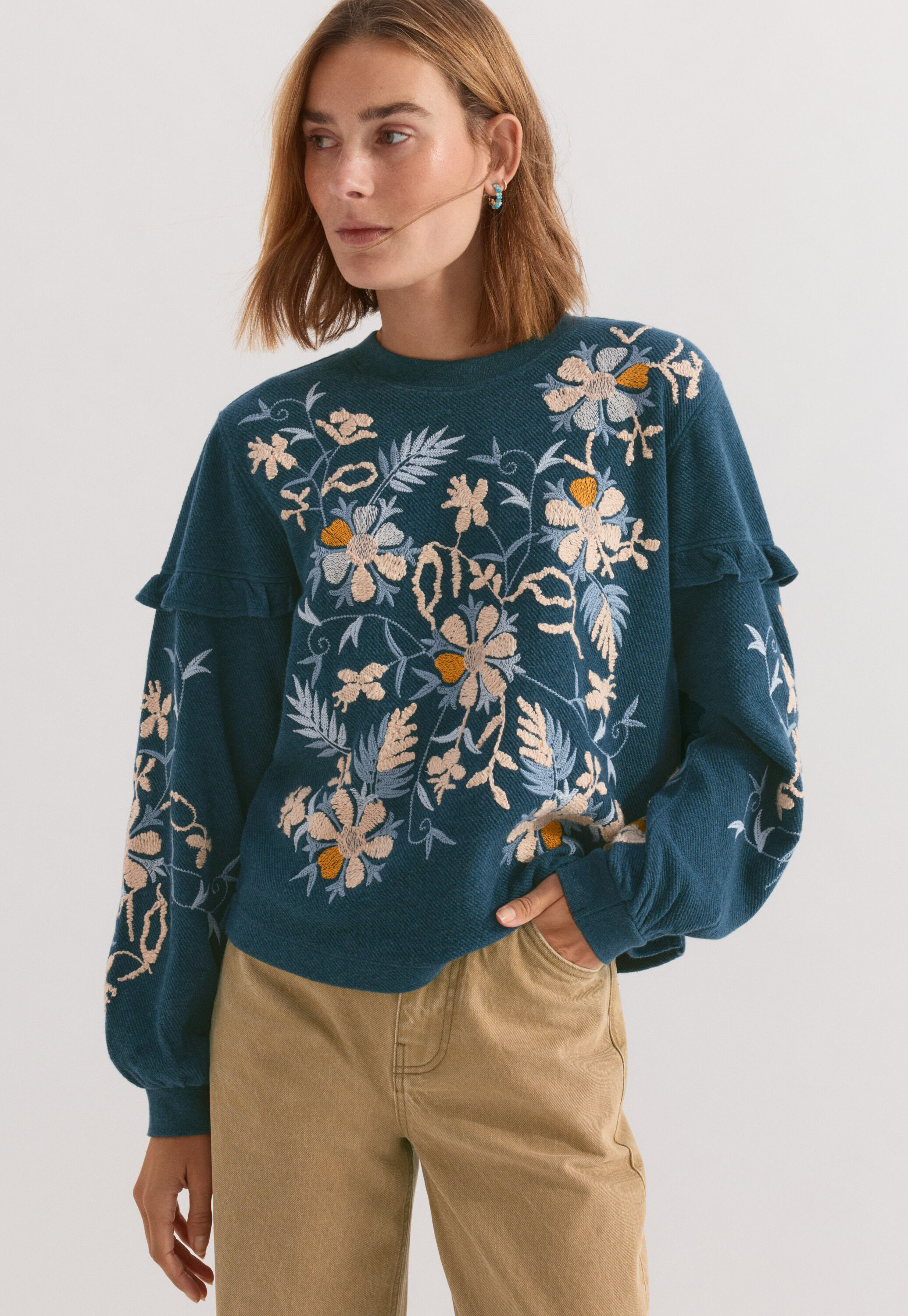 Embroidered sweatshirt