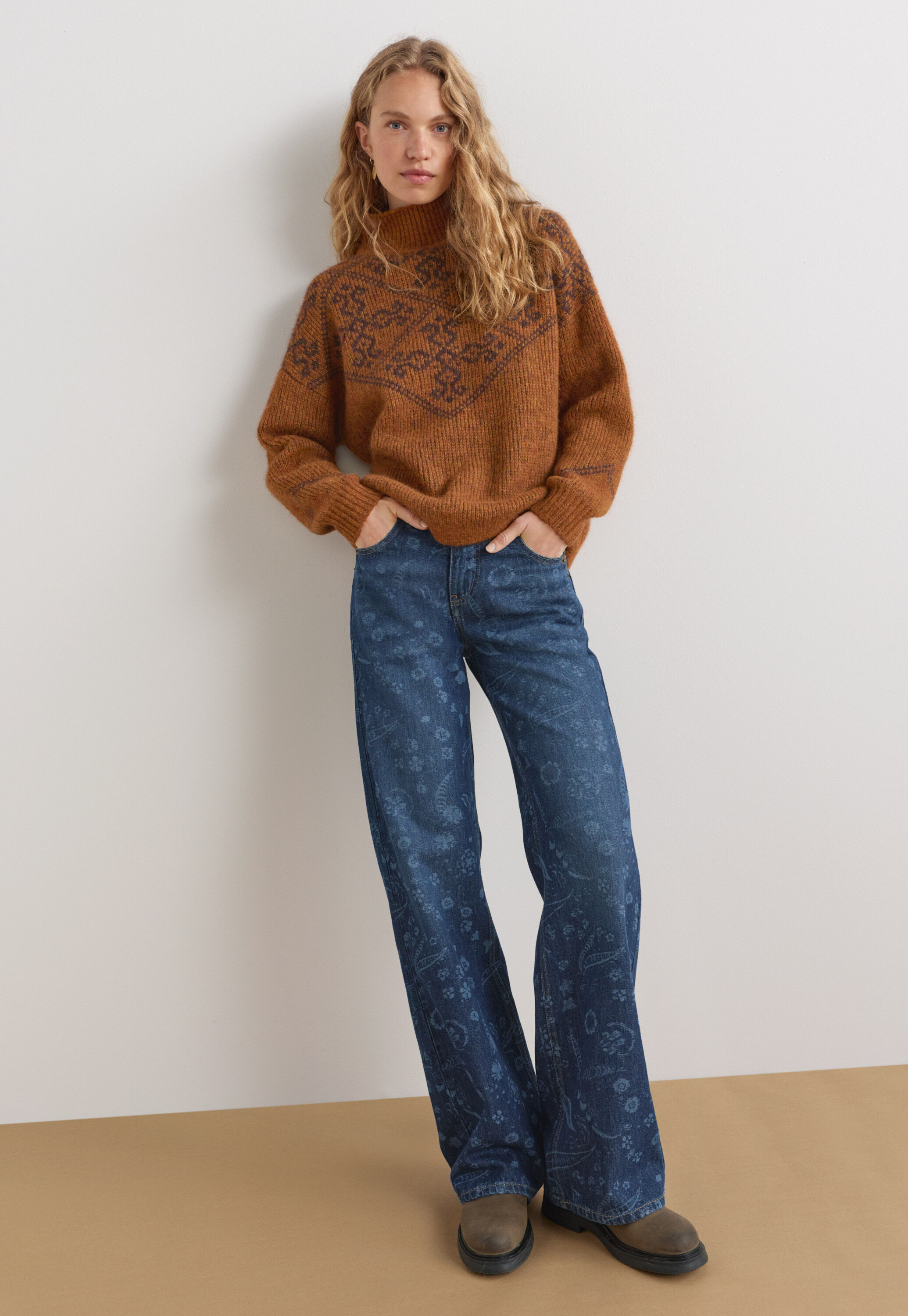 Lasered jeans, Dark ocean, large