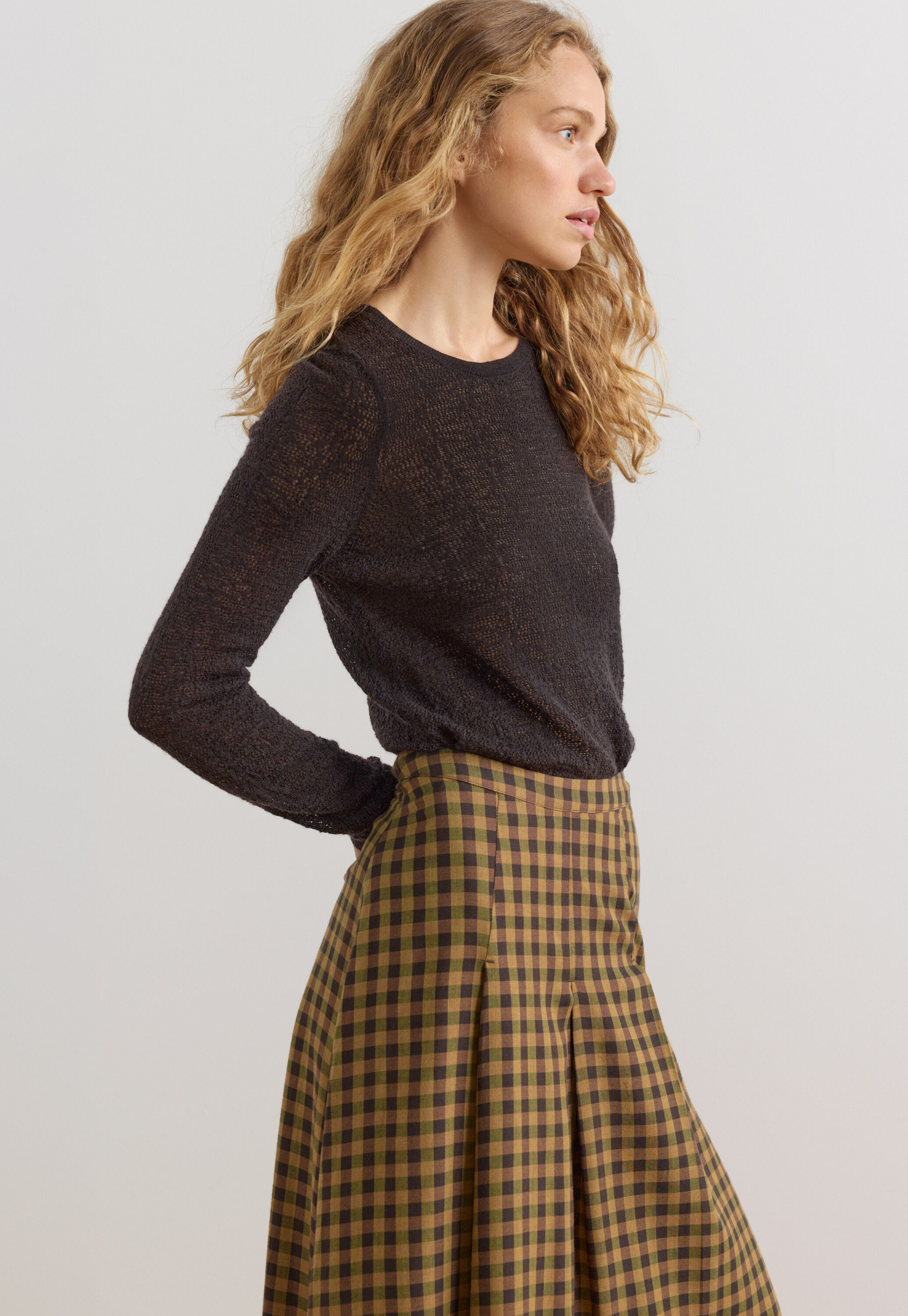 Tie-front cord top