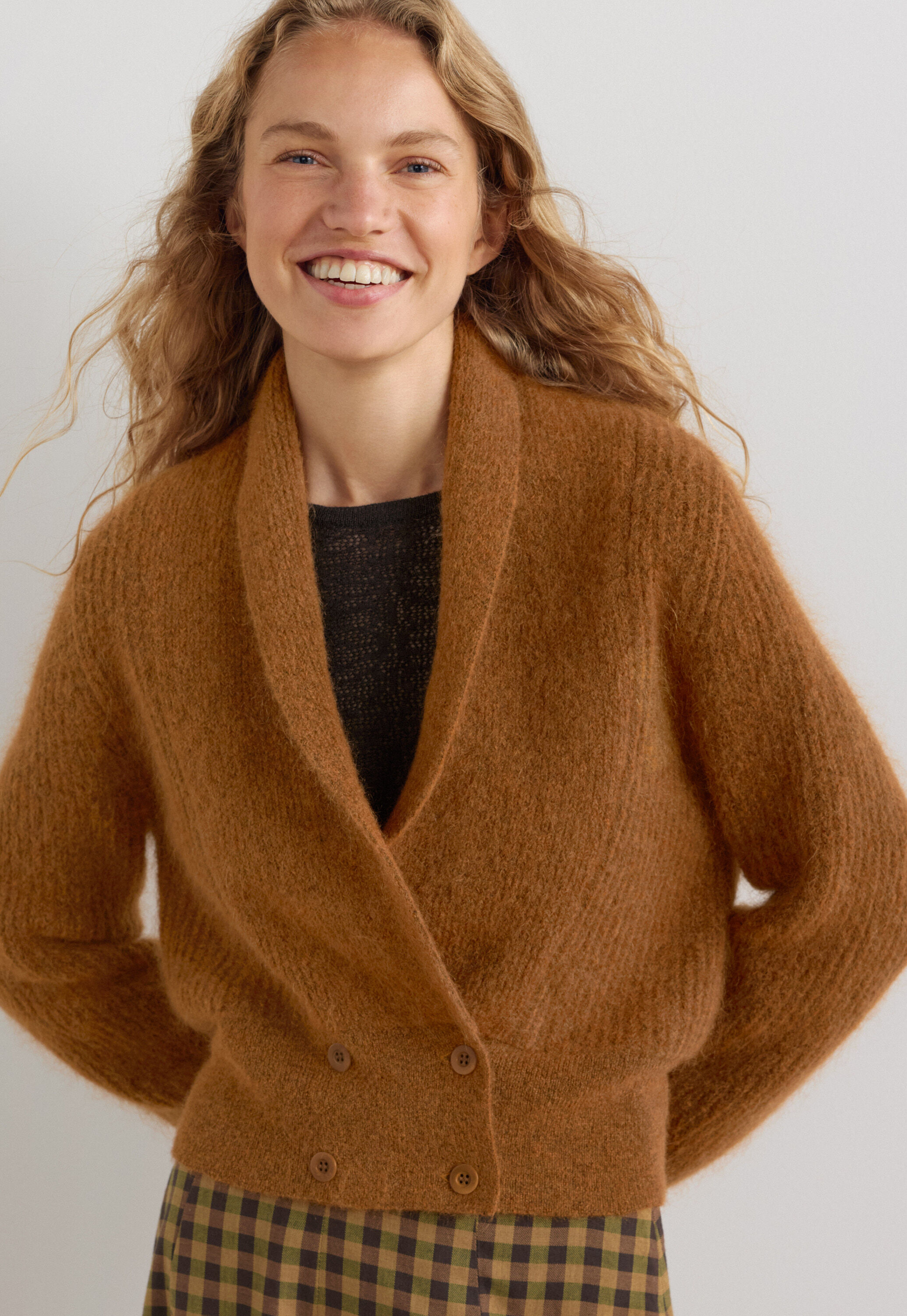 Tie-front cord top