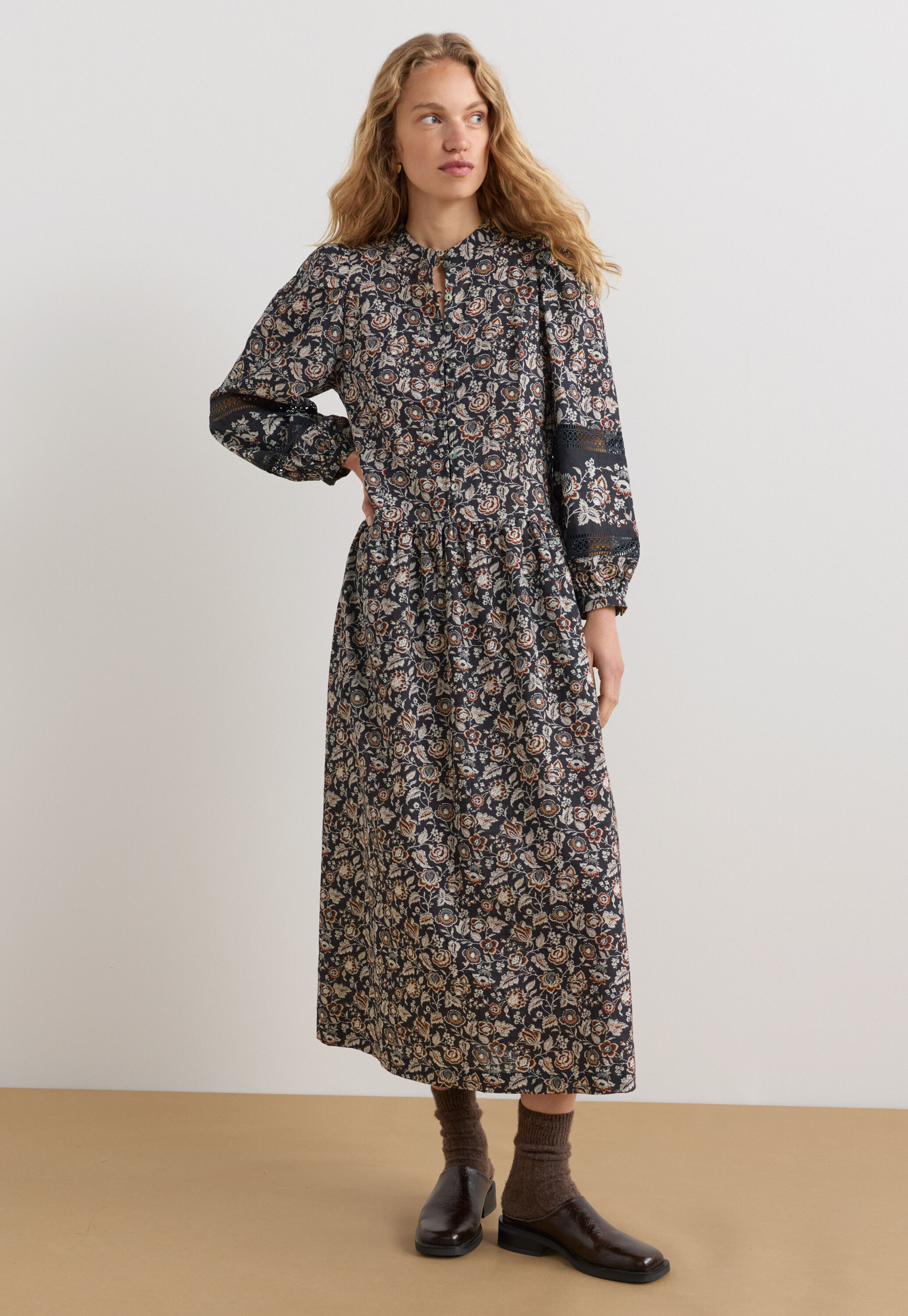 Printed maxi-skirt