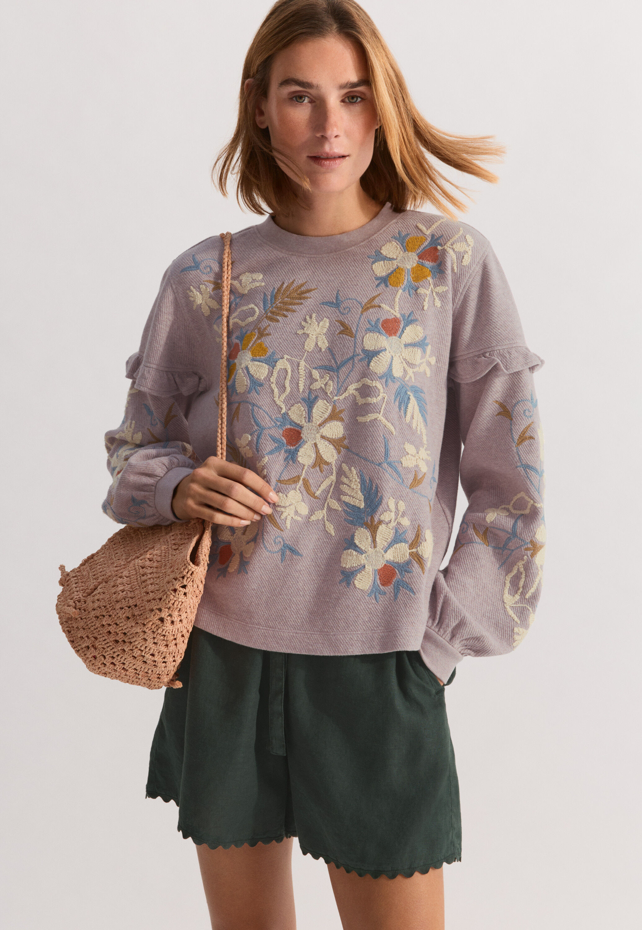 Embroidered sweatshirt