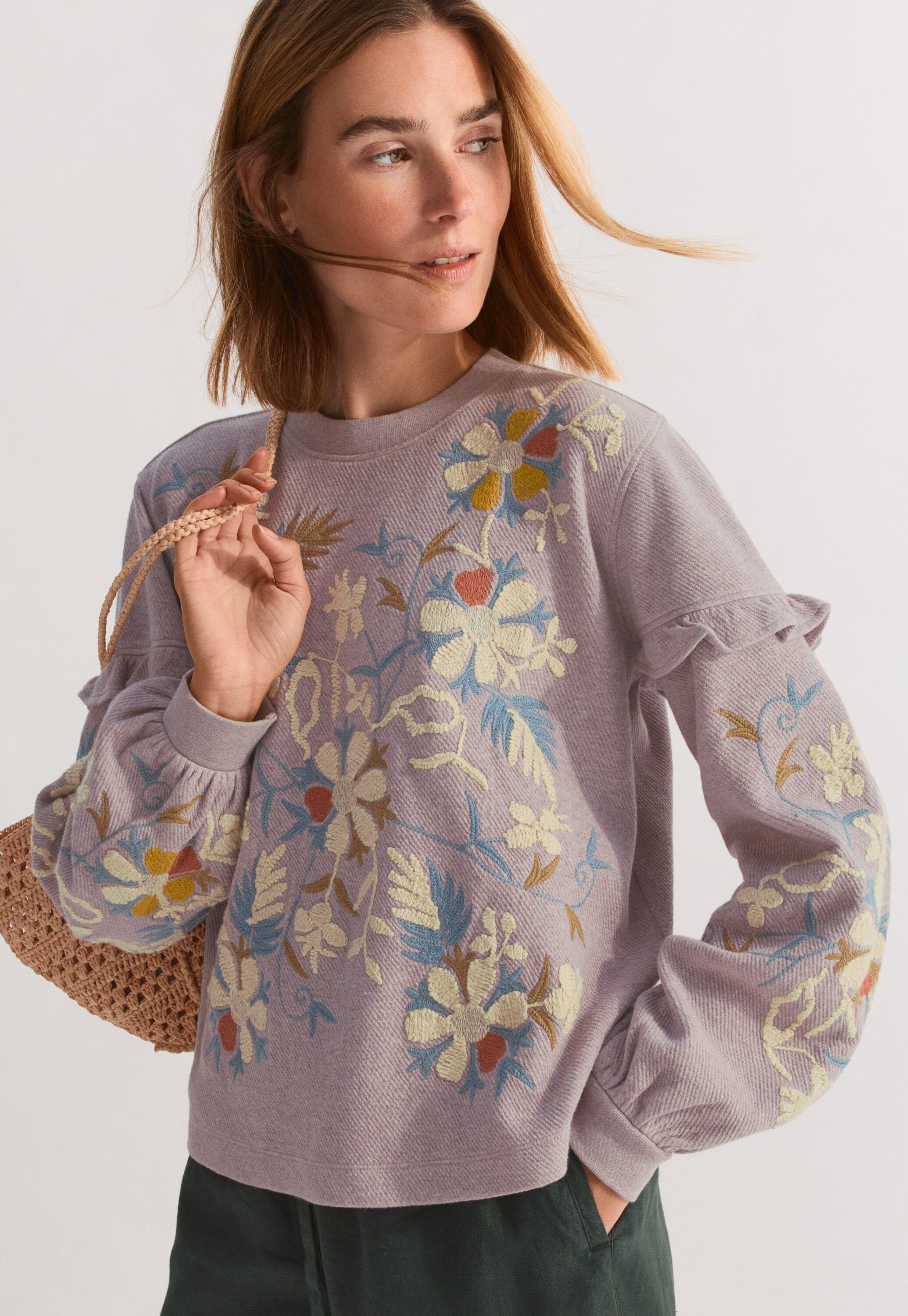 Embroidered sweatshirt