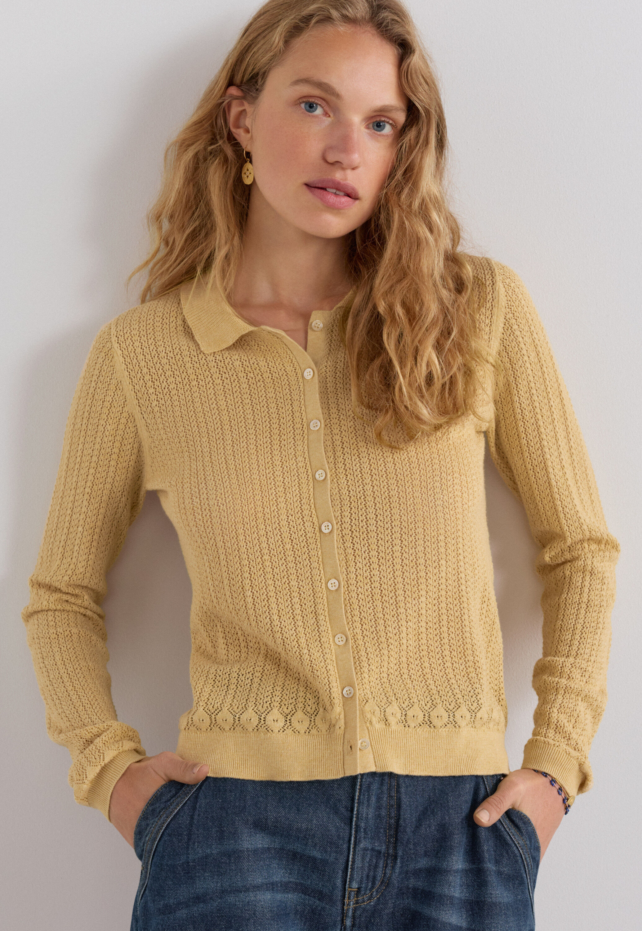 Cable-knit sweater