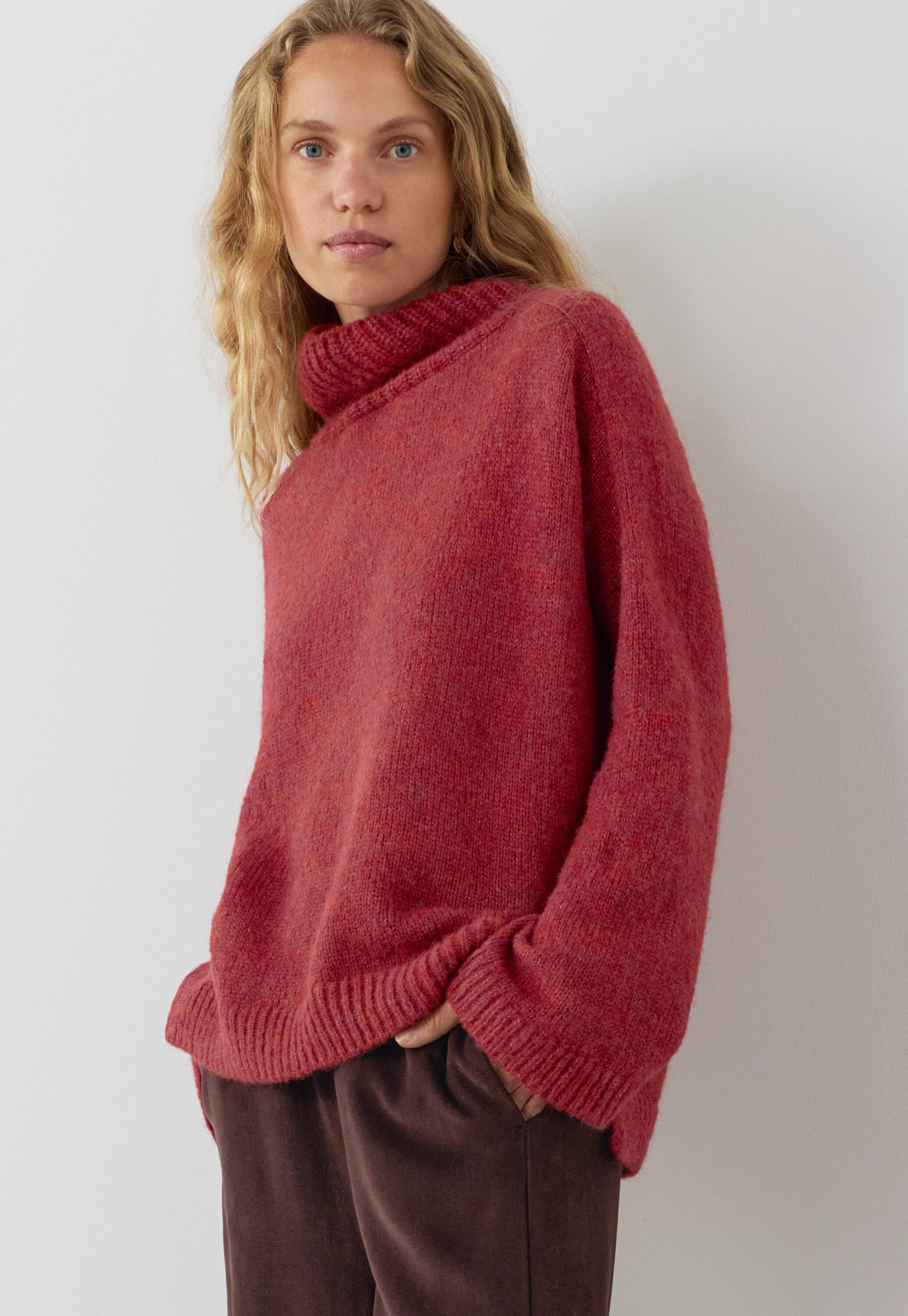 Cable-knit sweater