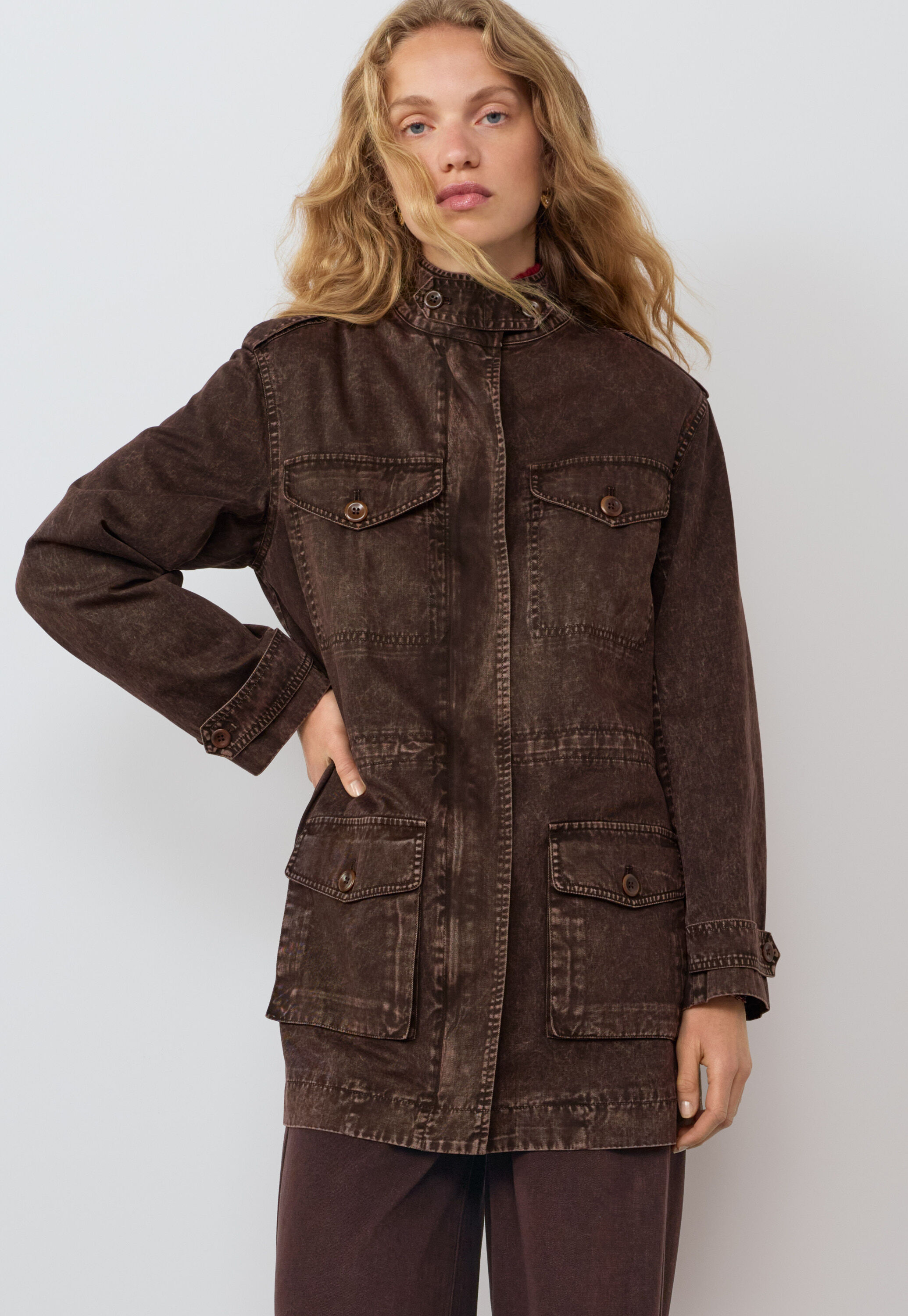 Laundered jacket, Dark chocolate, large