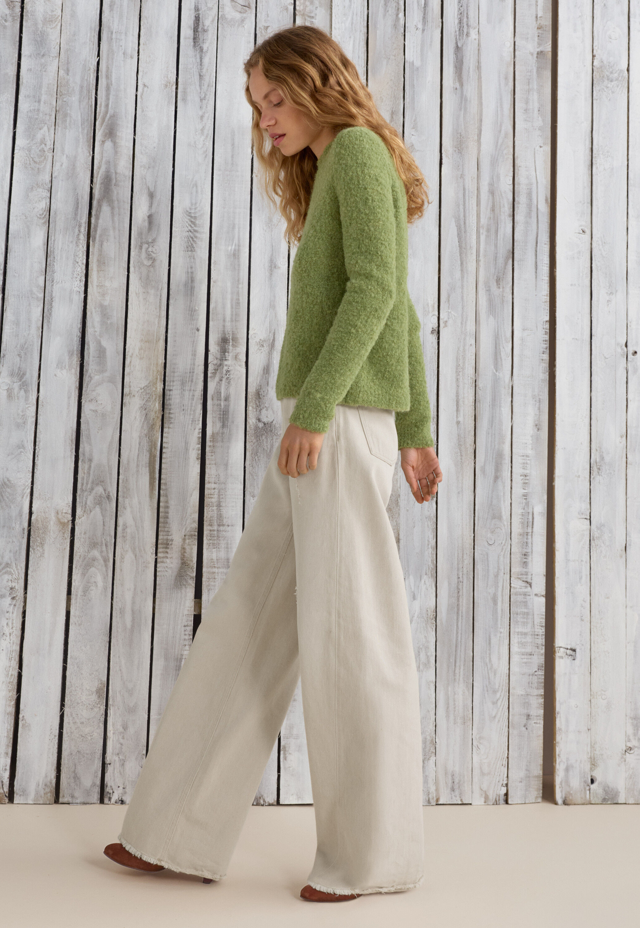 Cable-knit sweater