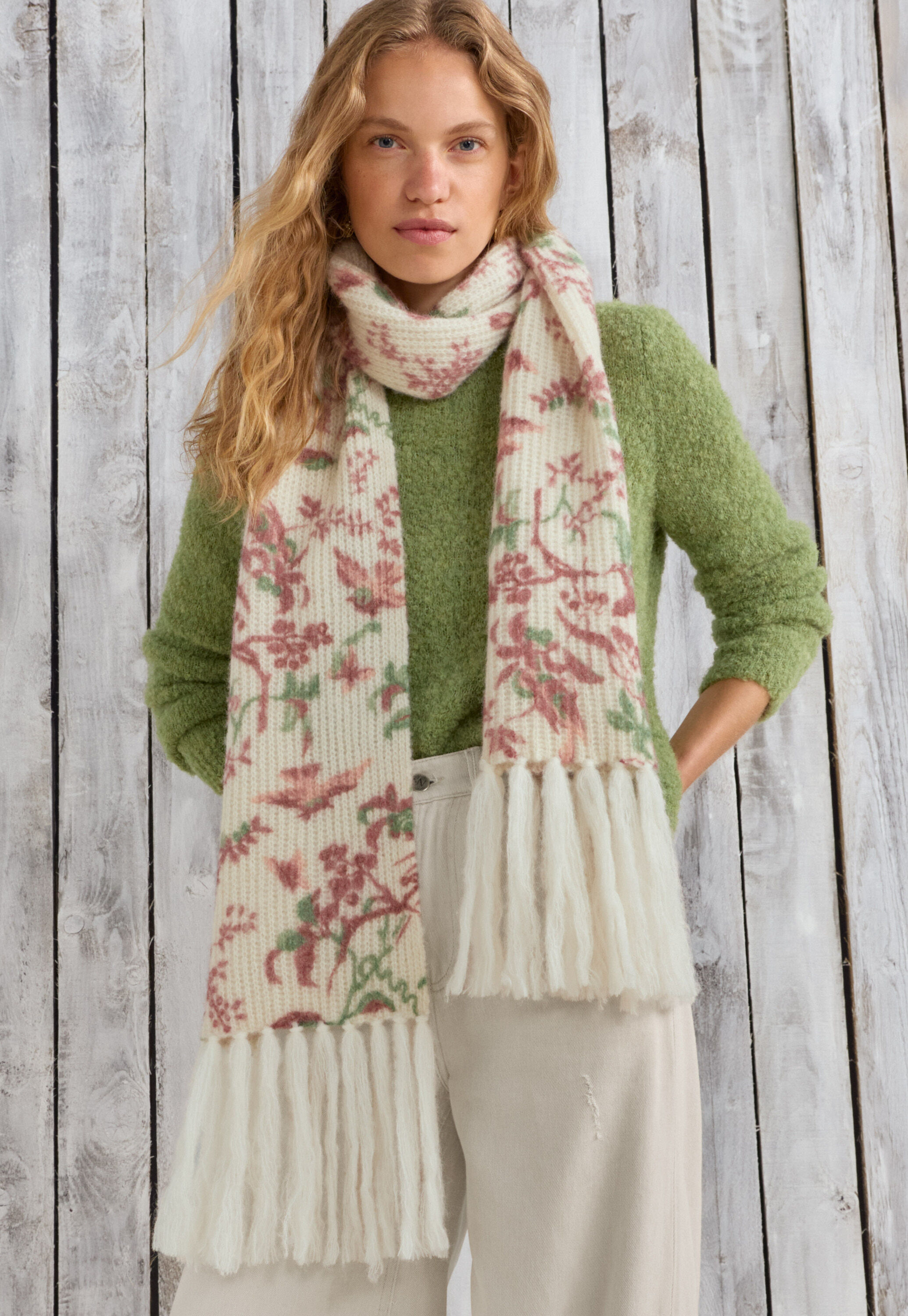 Cable-knit sweater