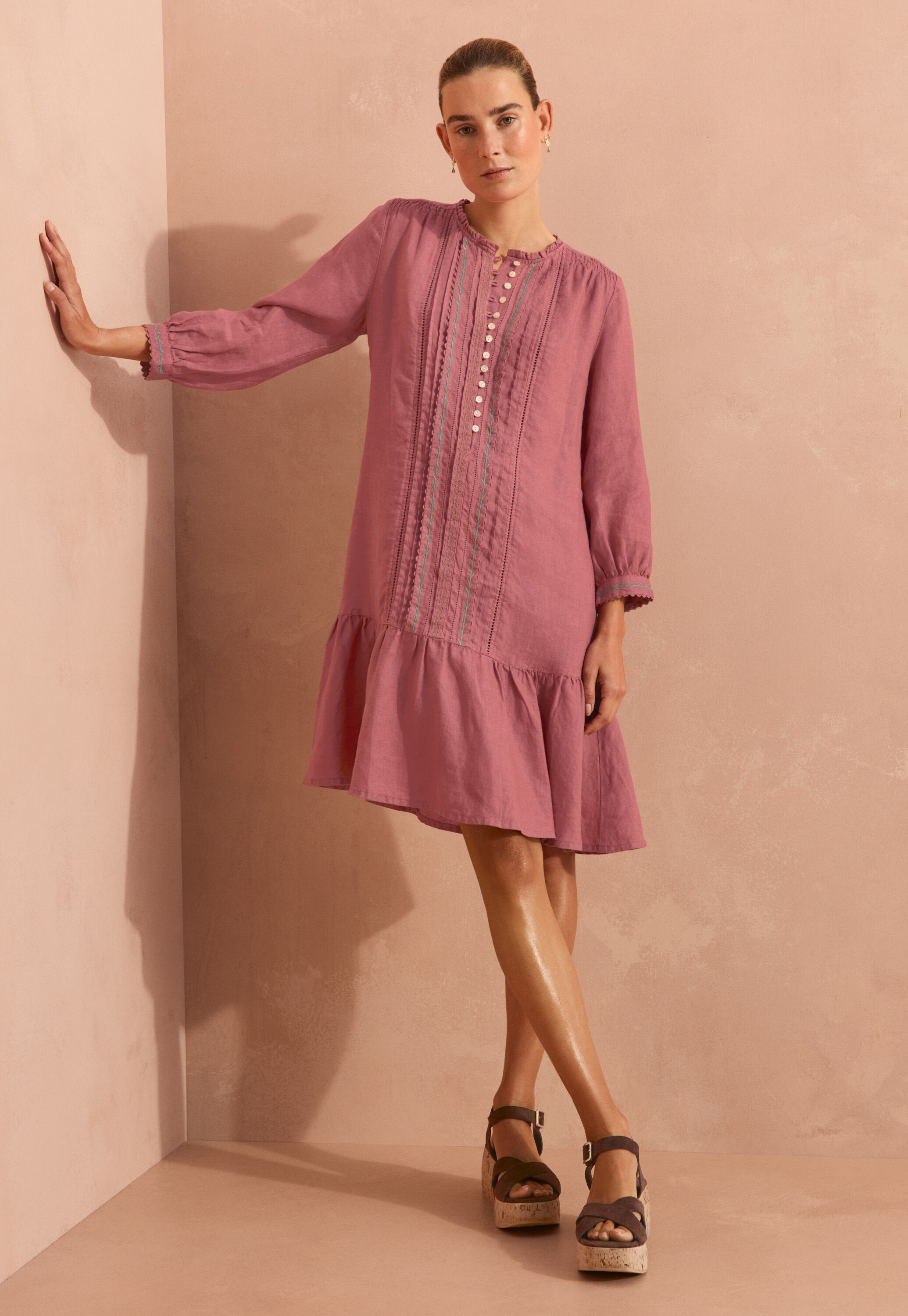 Pintucked dress