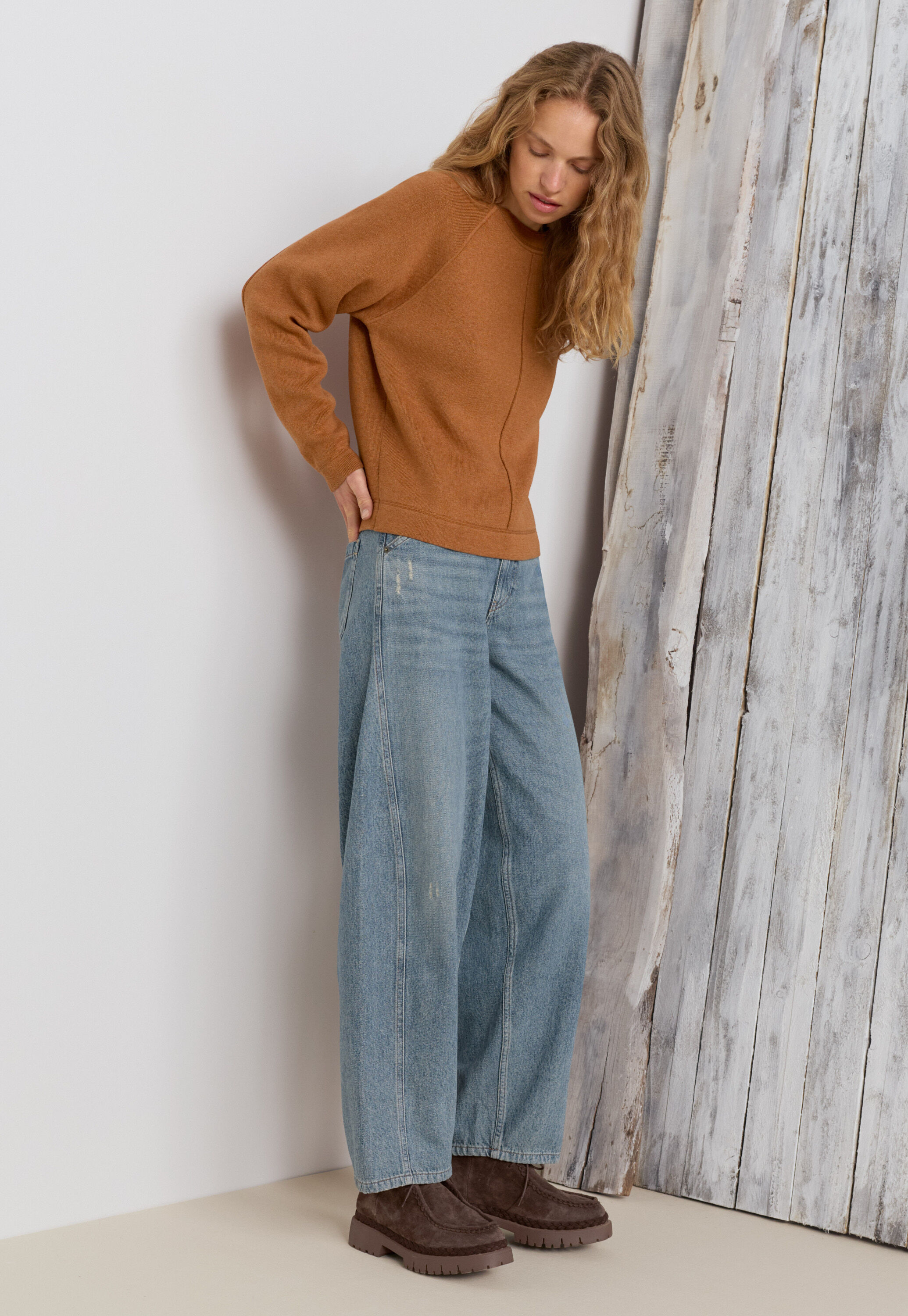 Cable-knit sweater