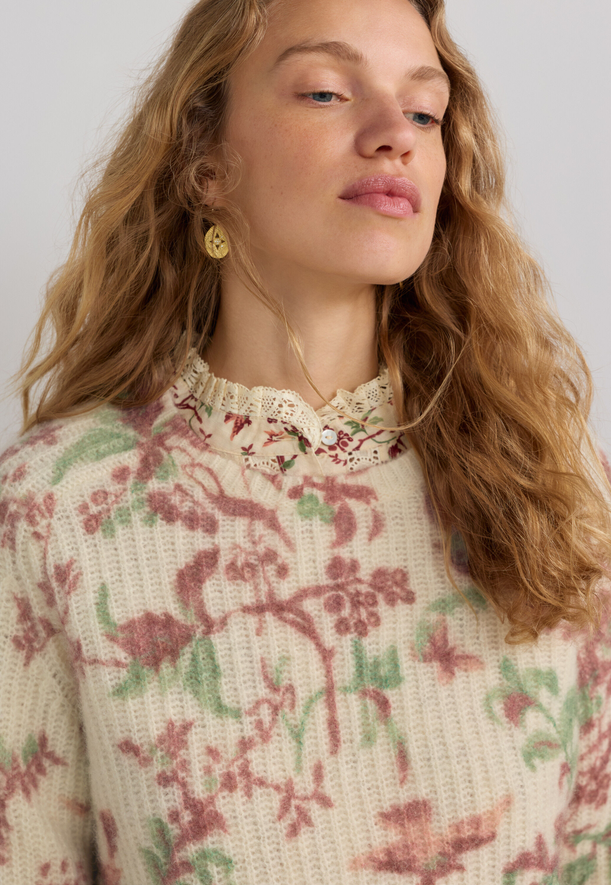 Cable-knit sweater