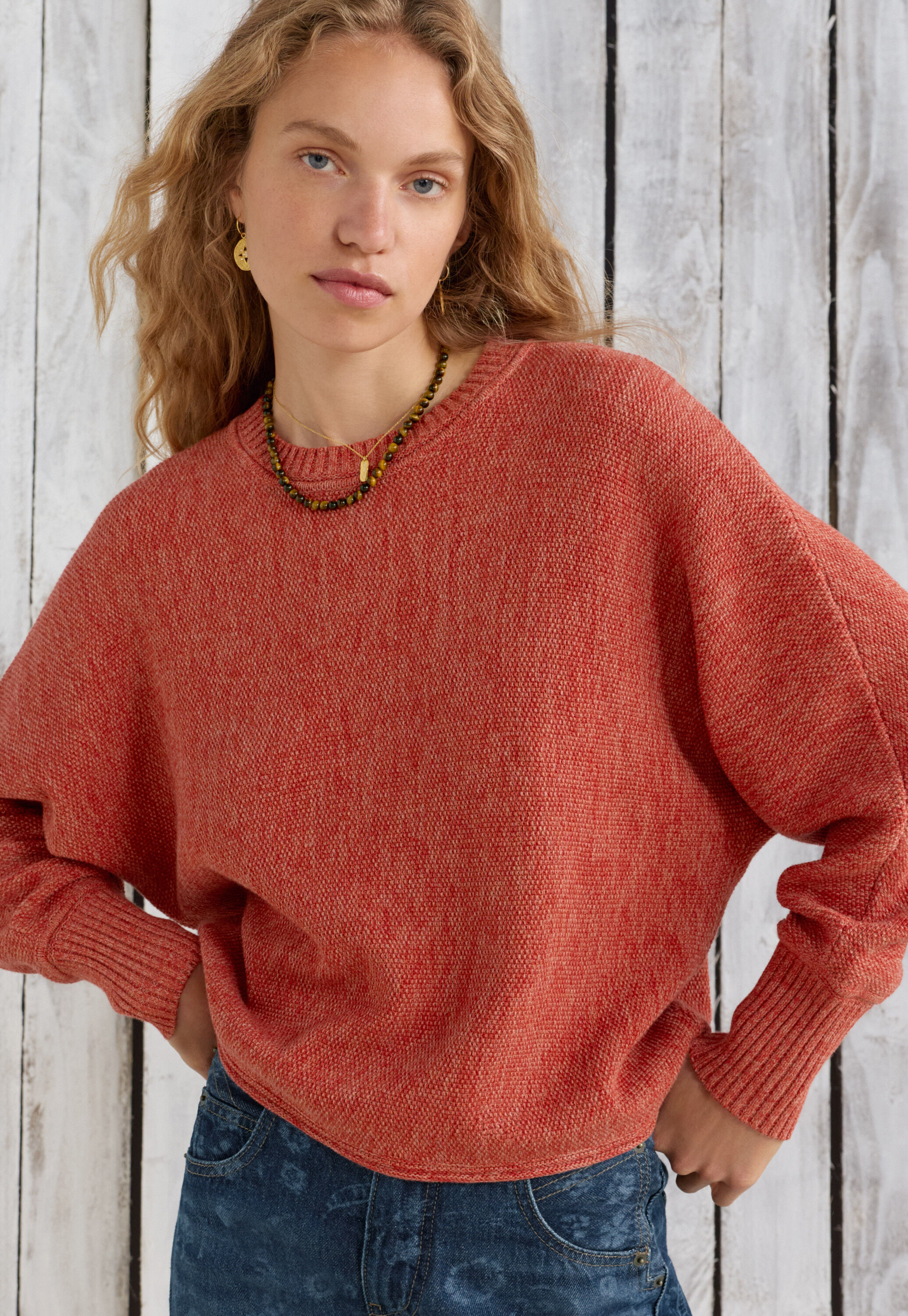 Cable-knit sweater