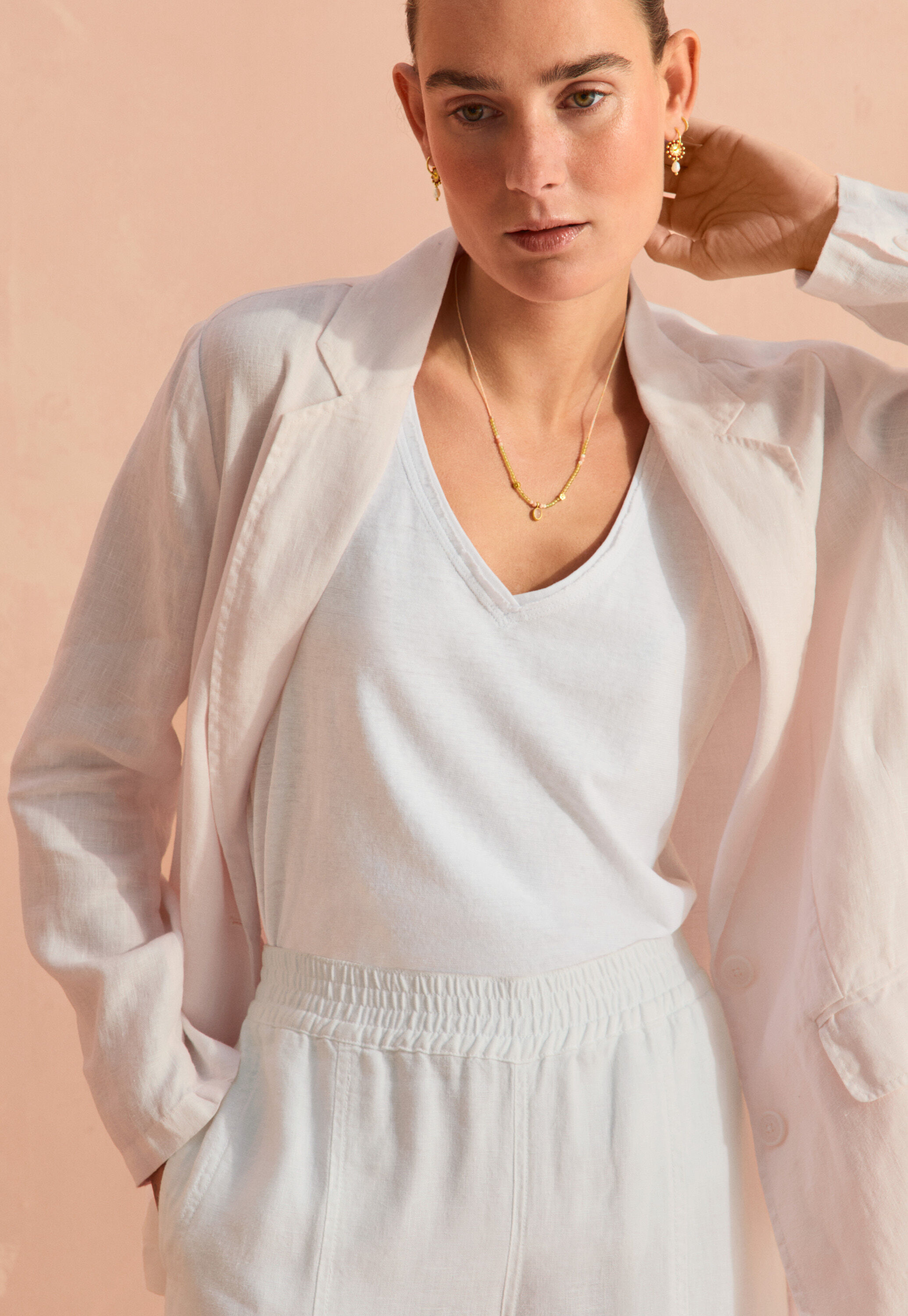 V-neck jersey vest