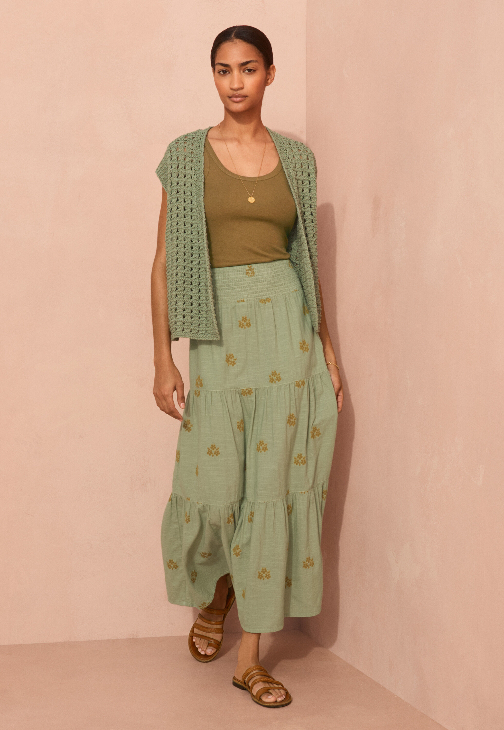 Crochet-stitch waistcoat