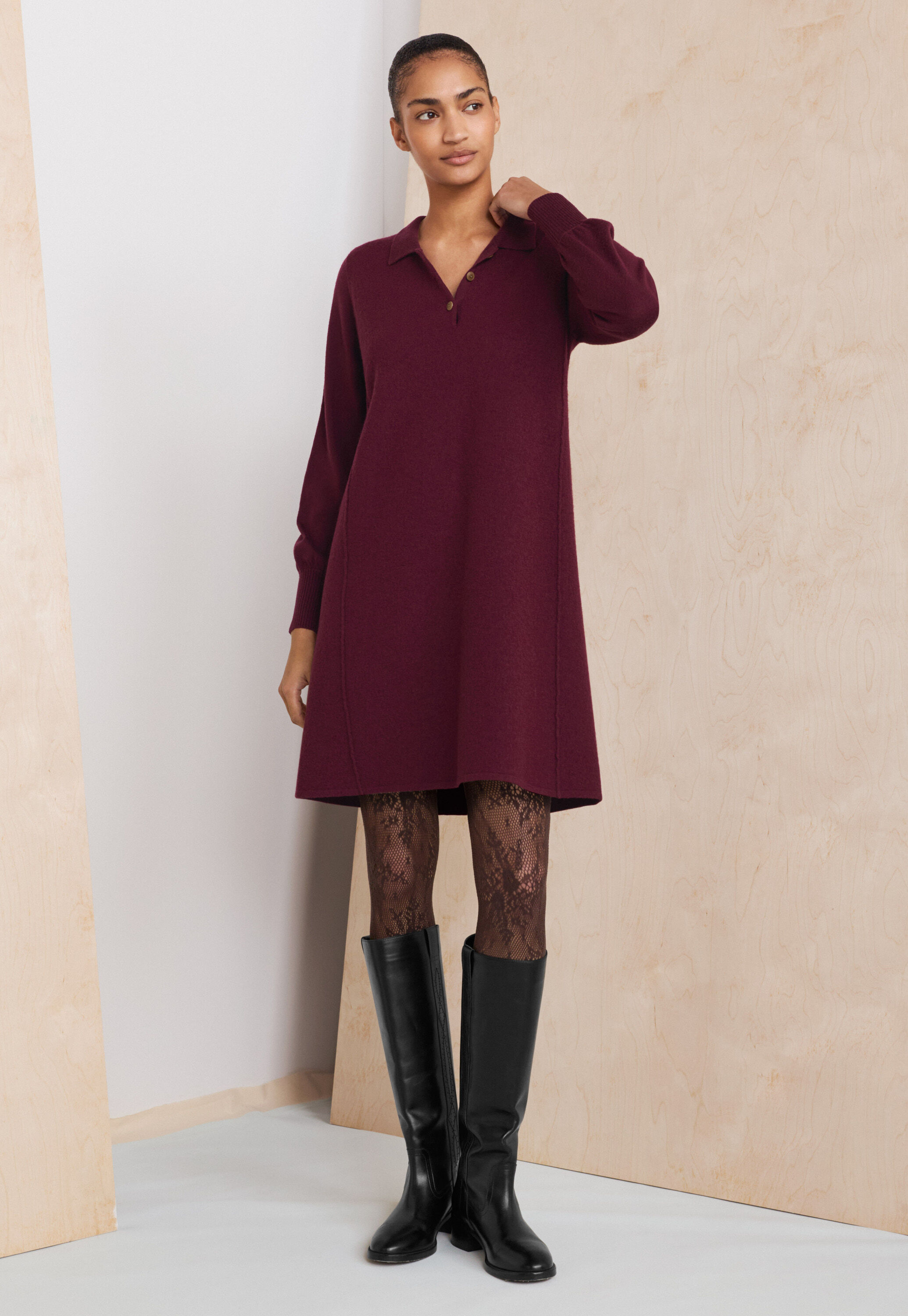 Reverse-striped sweater