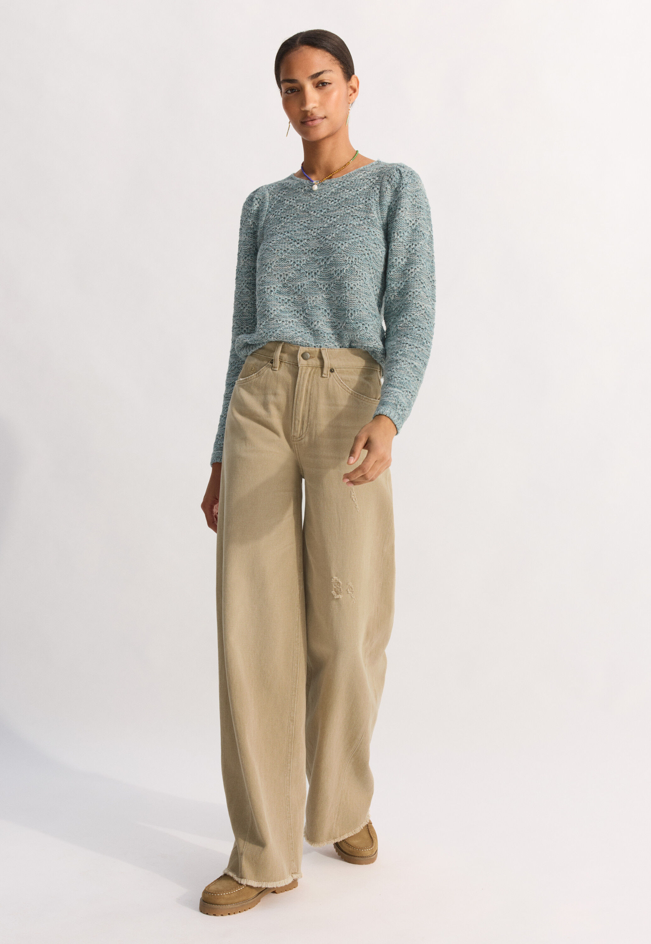 Cable-stitch sweater