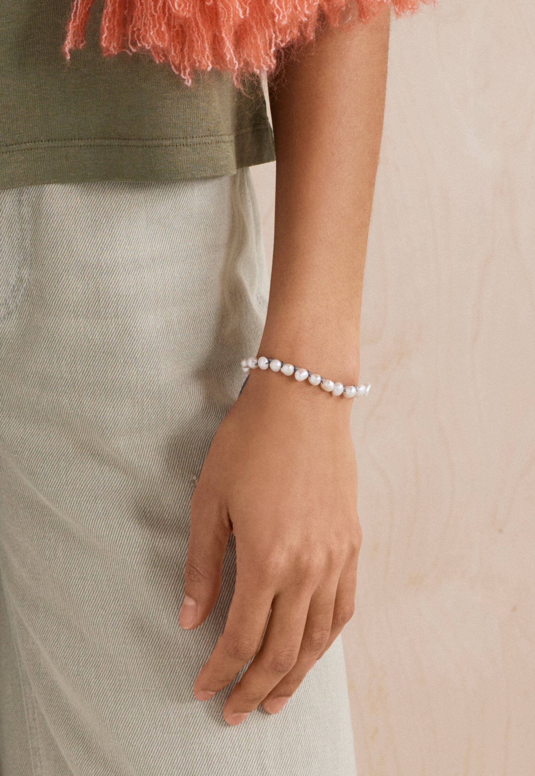 Pearl bracelet, Anthracite, large