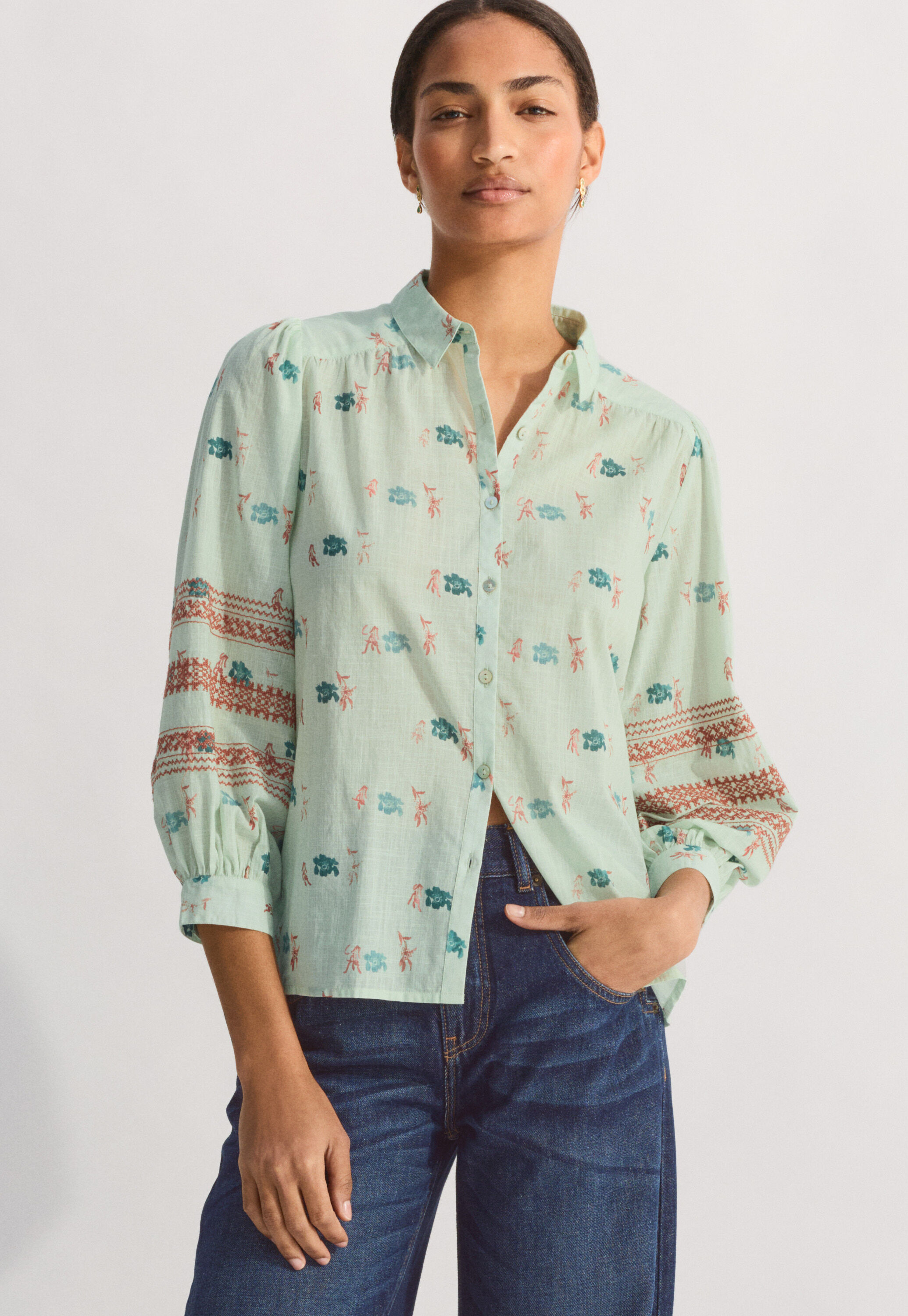 Pintuck blouse