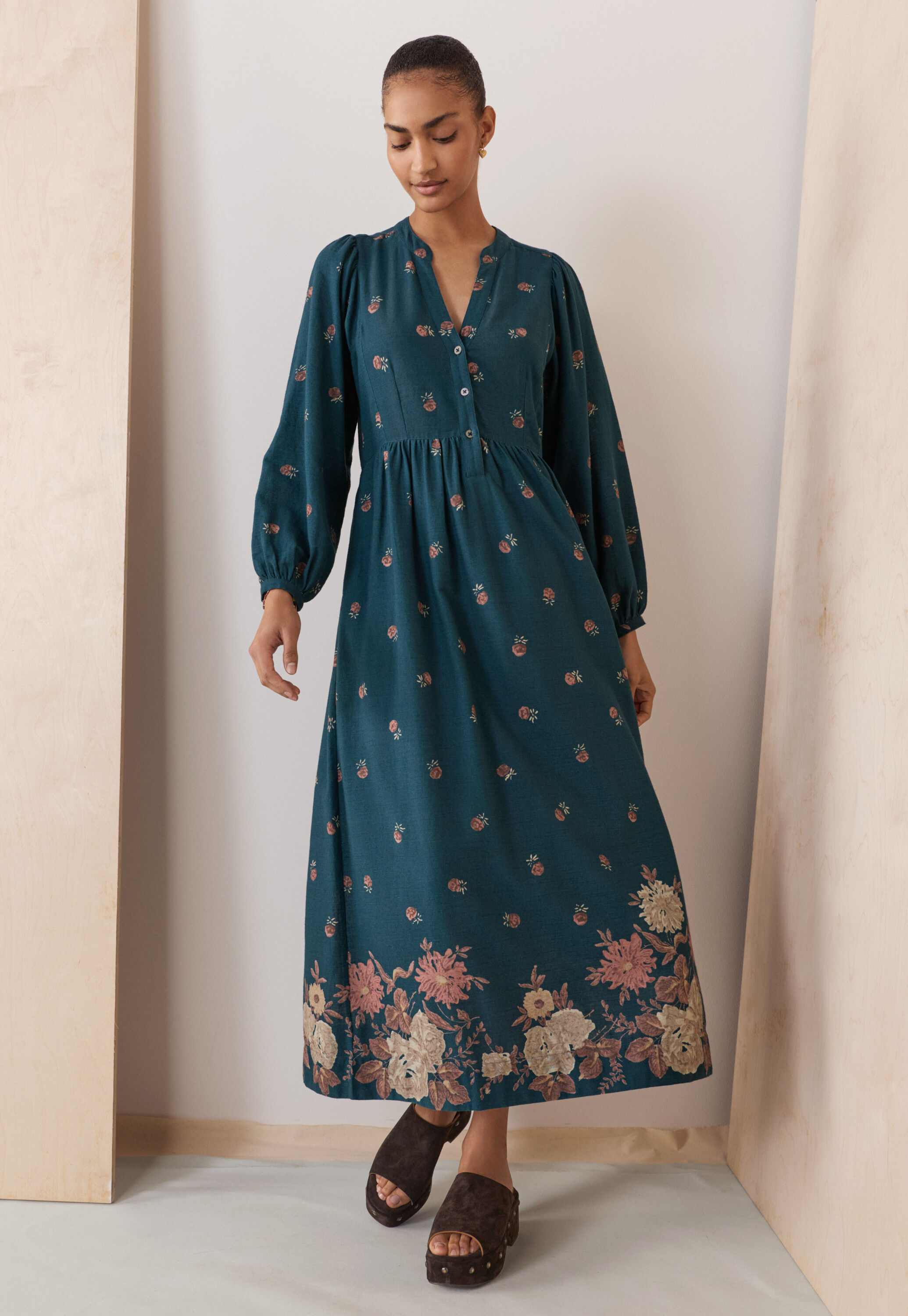 Printed maxi-skirt