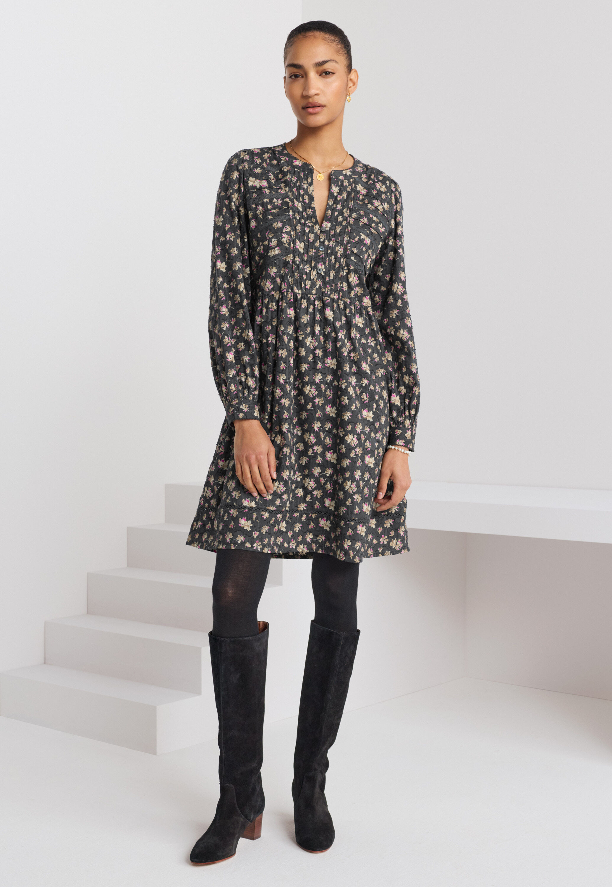 Printed short dress