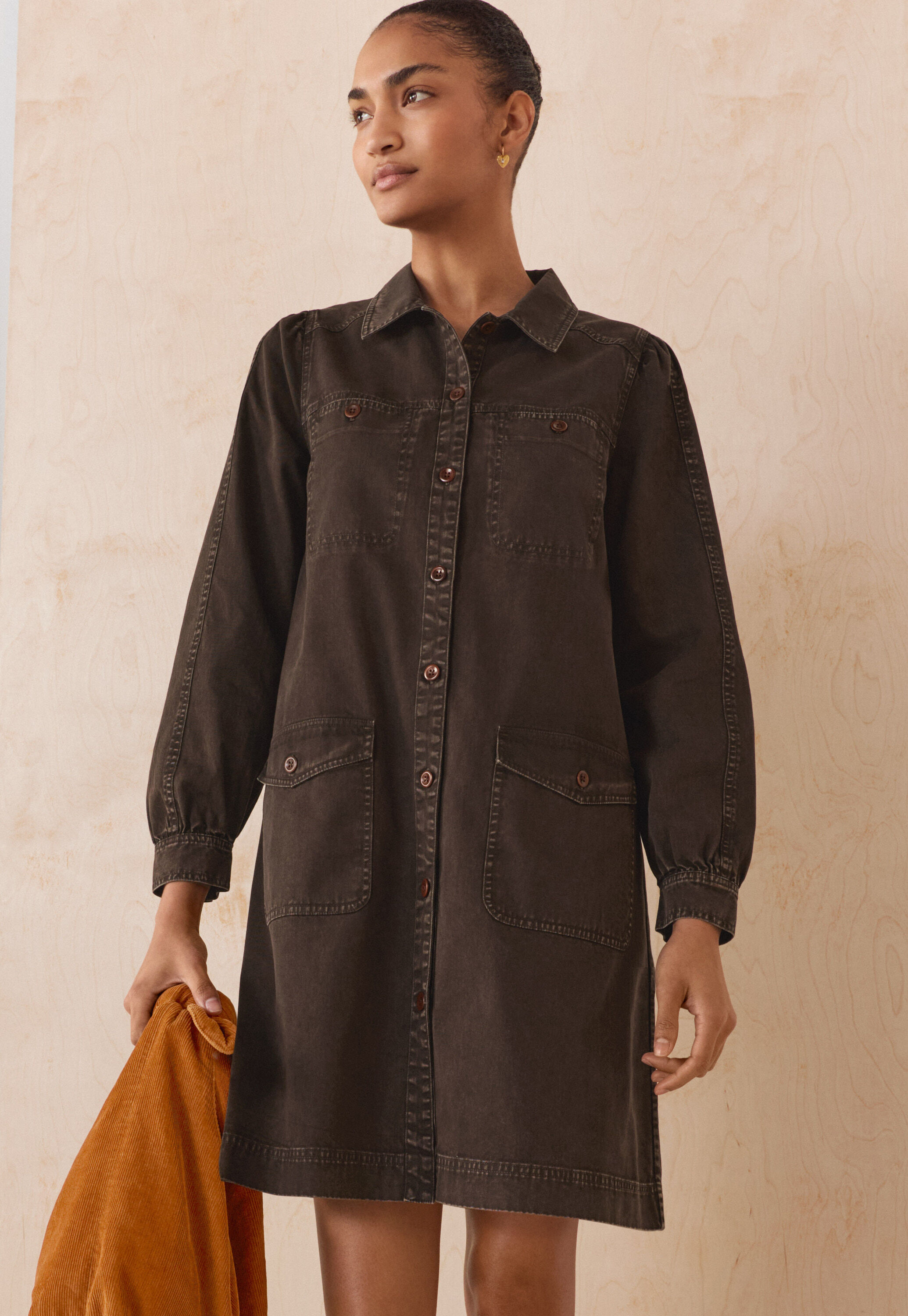 Garment-dyed dress