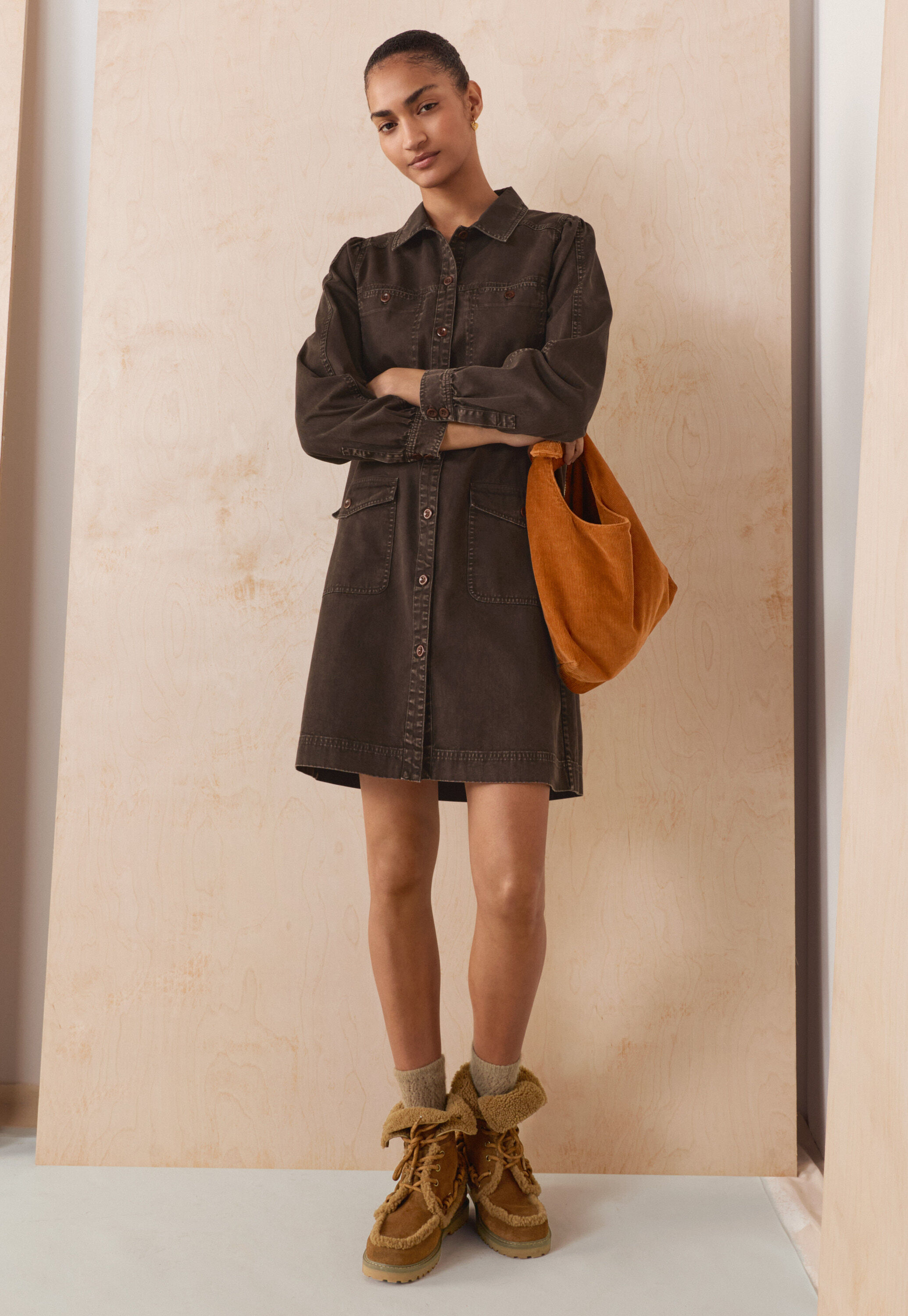 Lace-up boots, Cedar brown, large