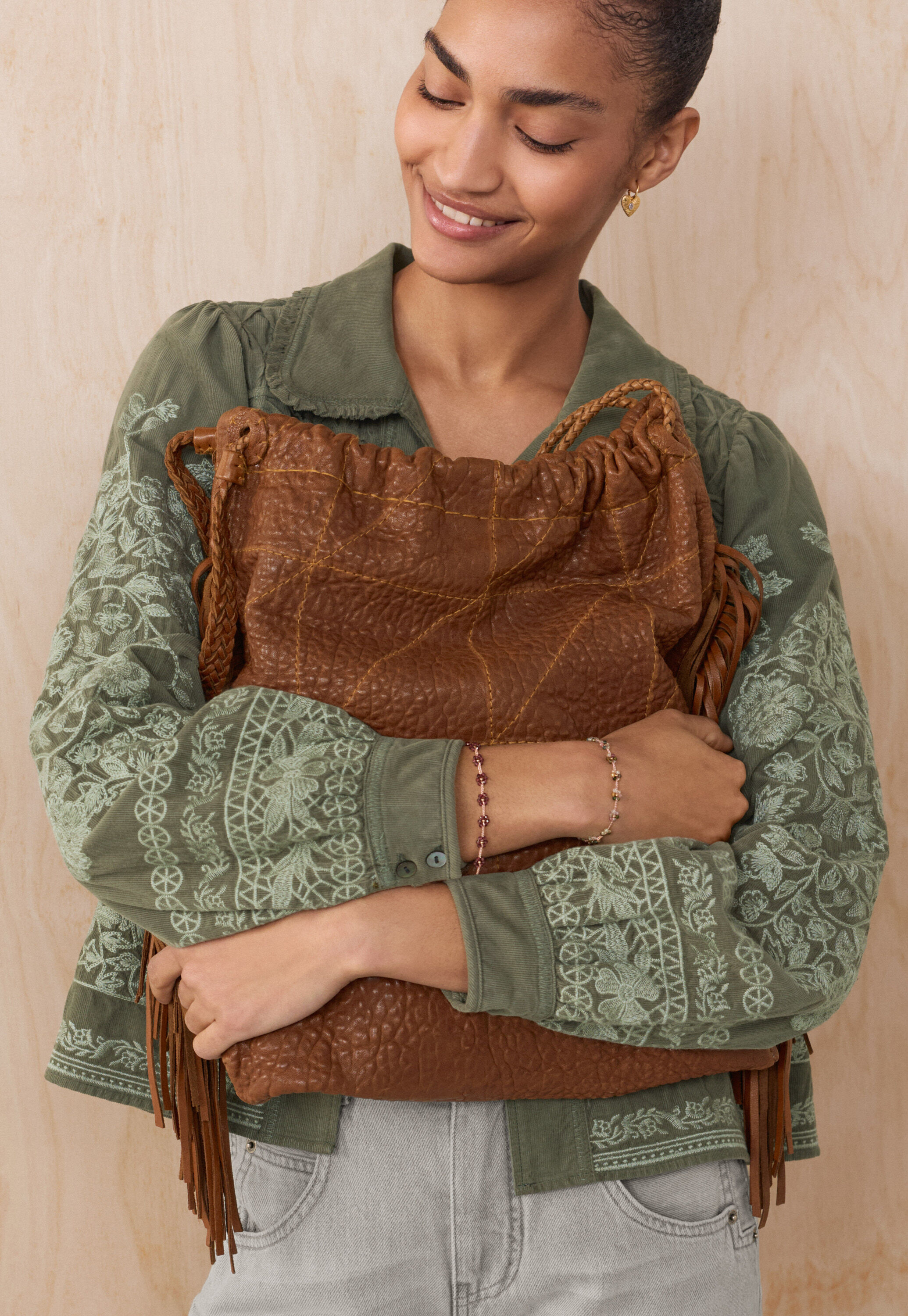 Reverse-striped sweater