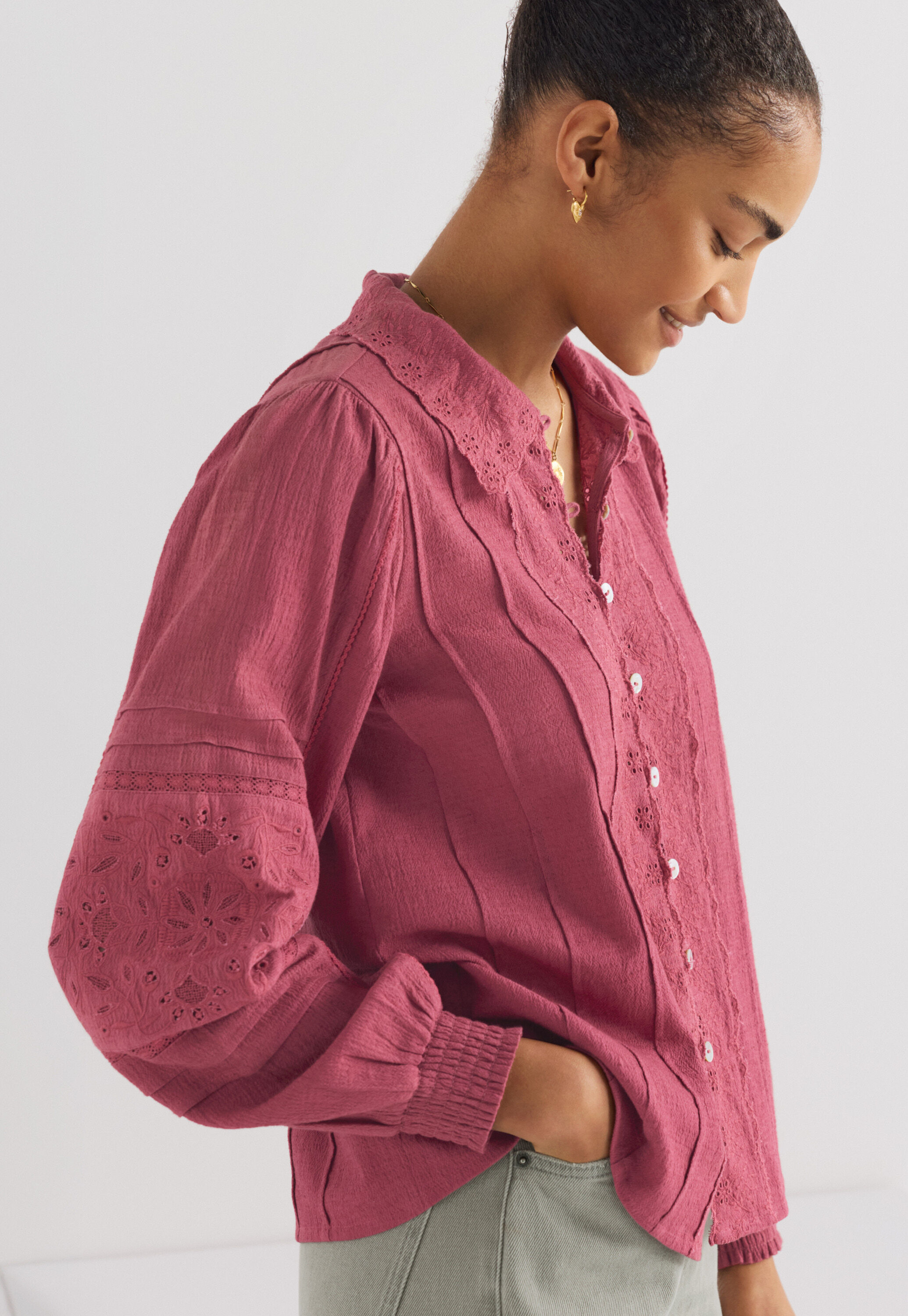 Tie-front cord top