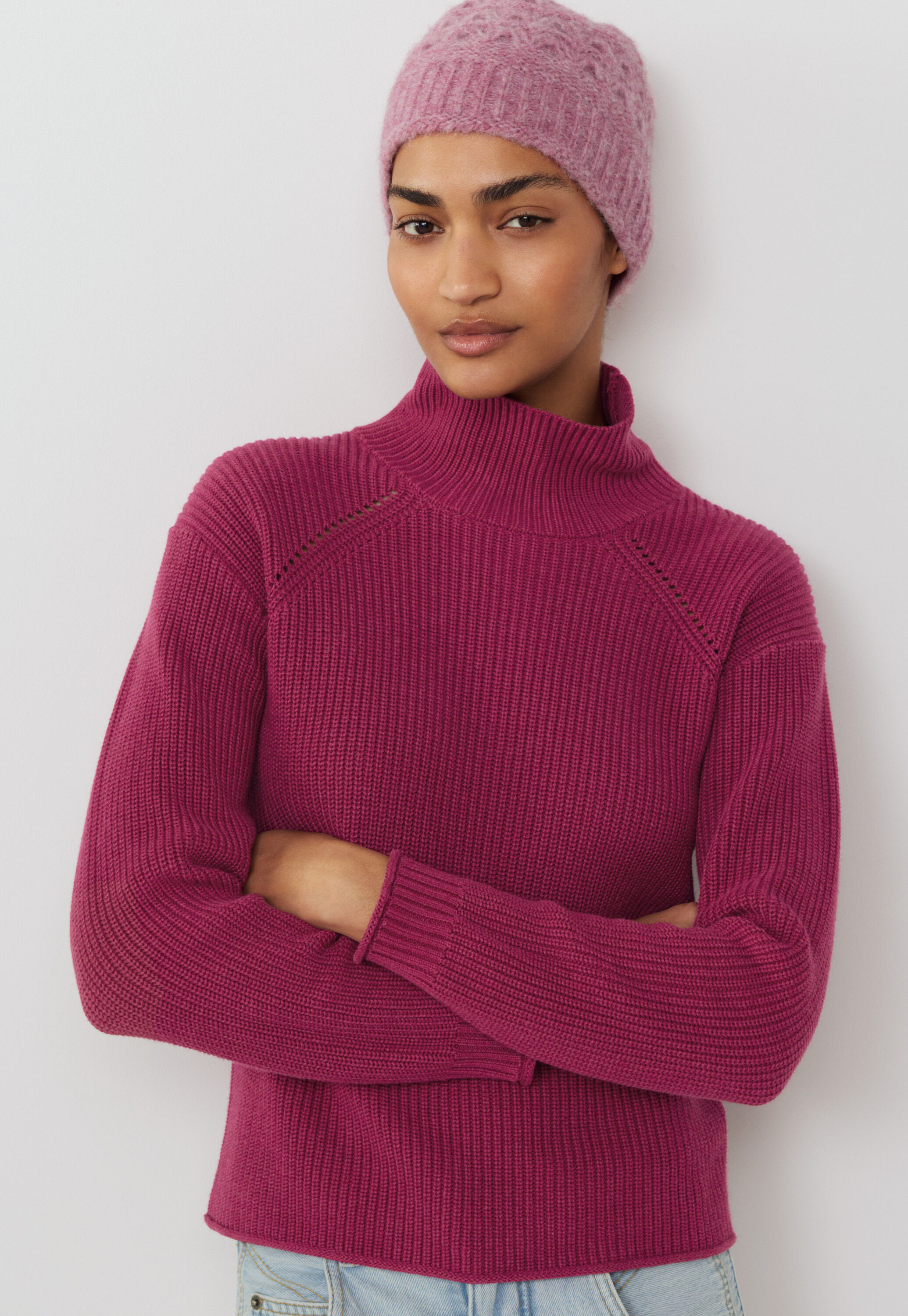 Ribbed roll-neck sweater