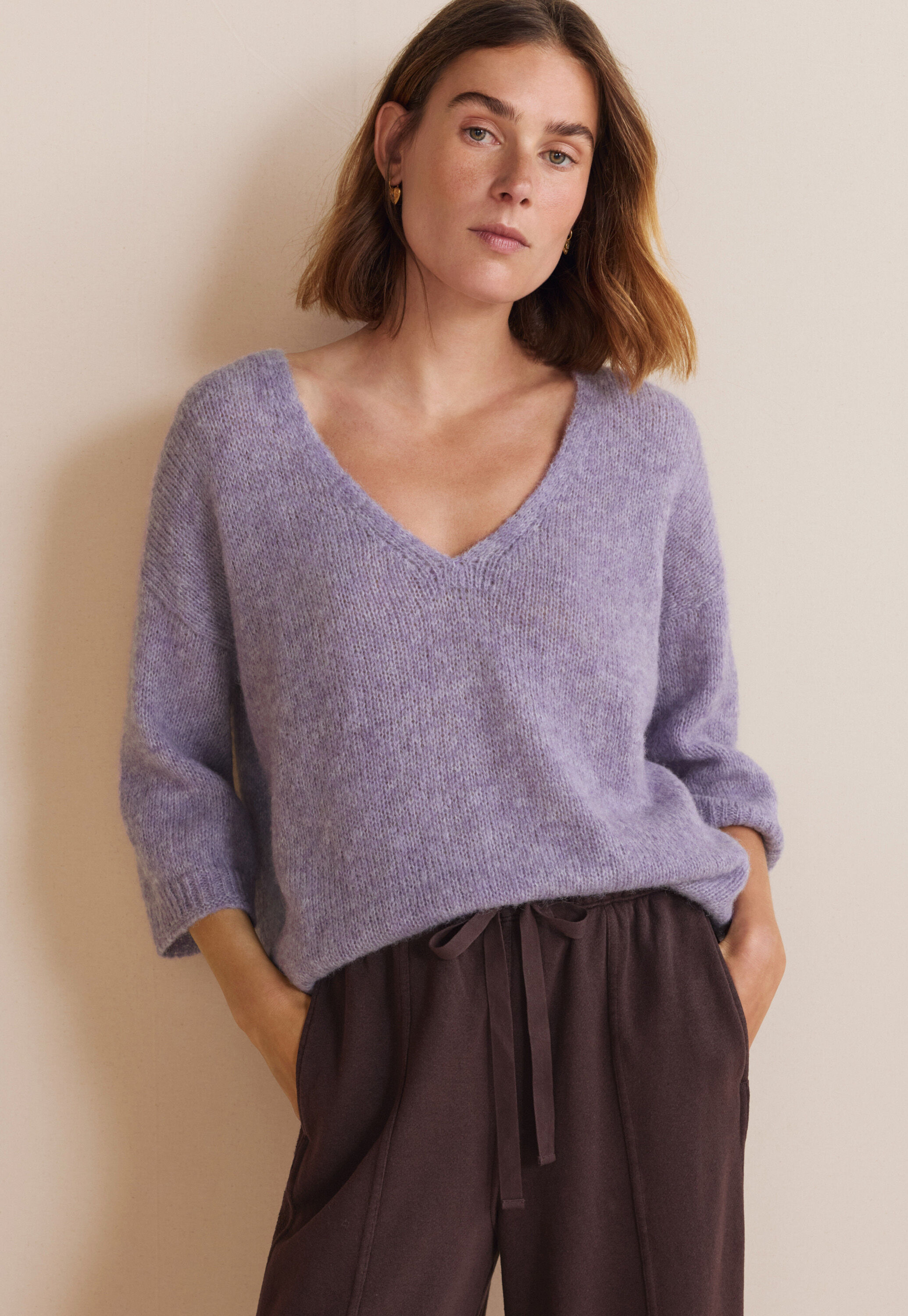 Waffle-stitch cardigan