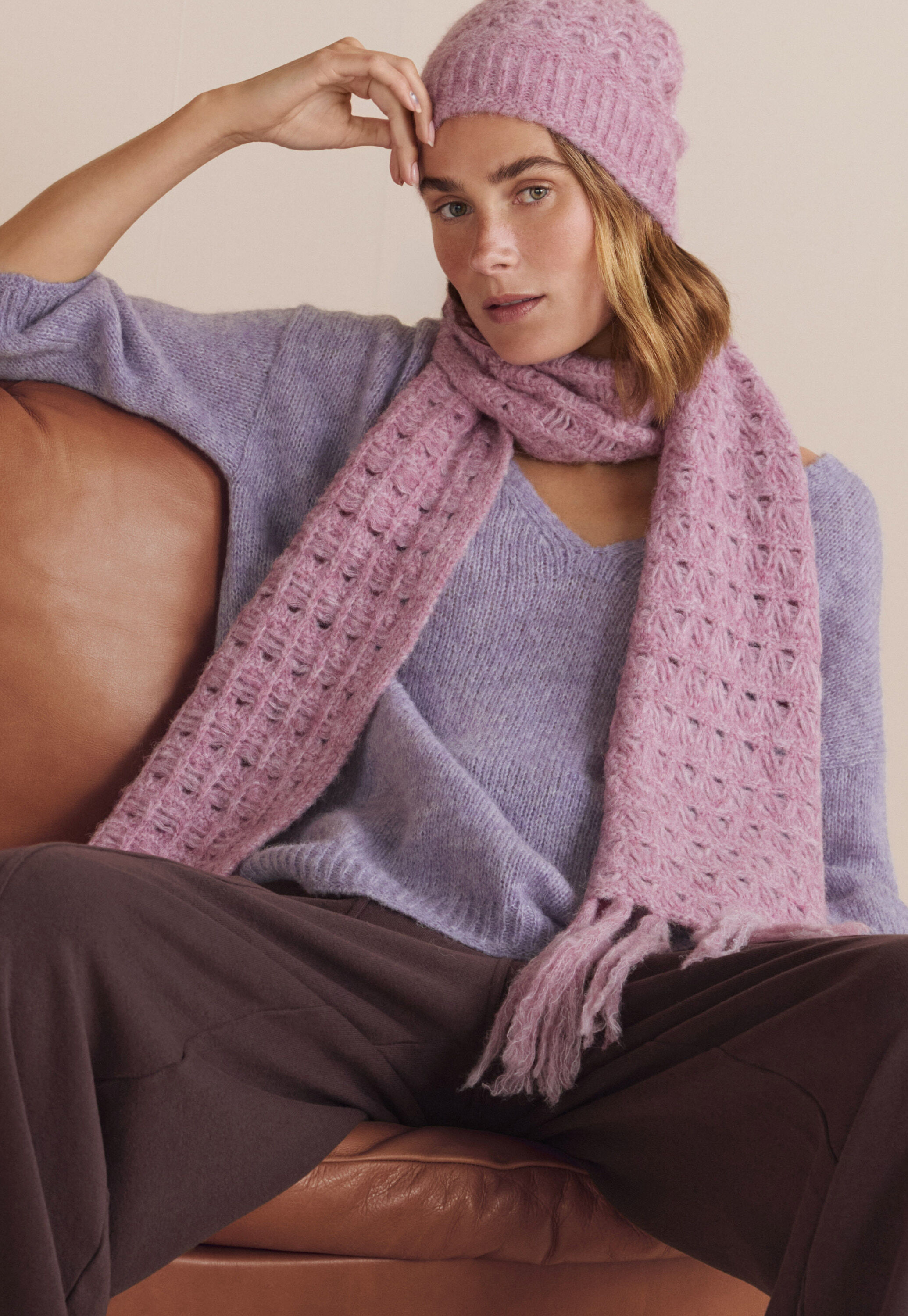 Crochet-stitch scarf
