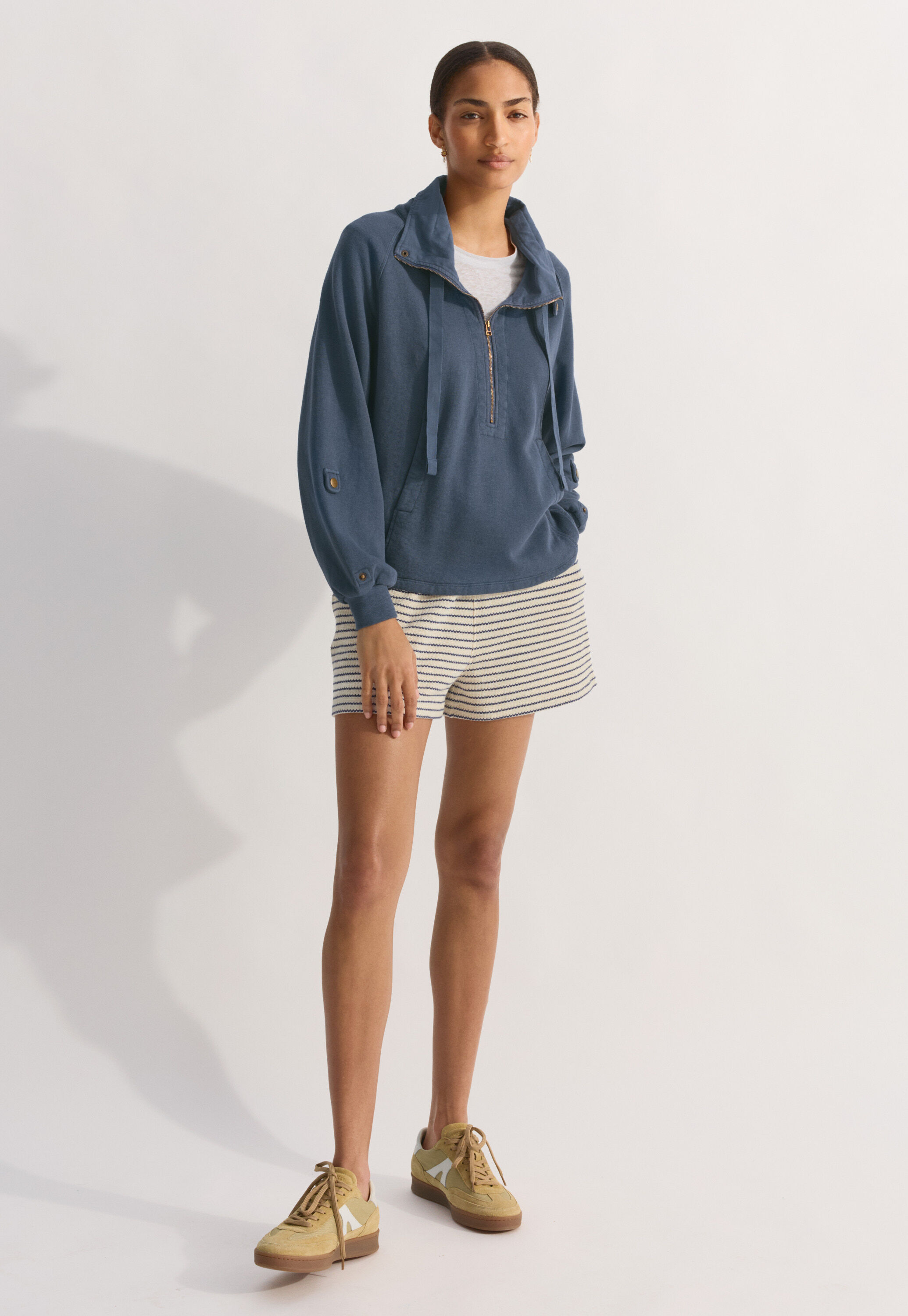 Funnel-neck sweatshirt