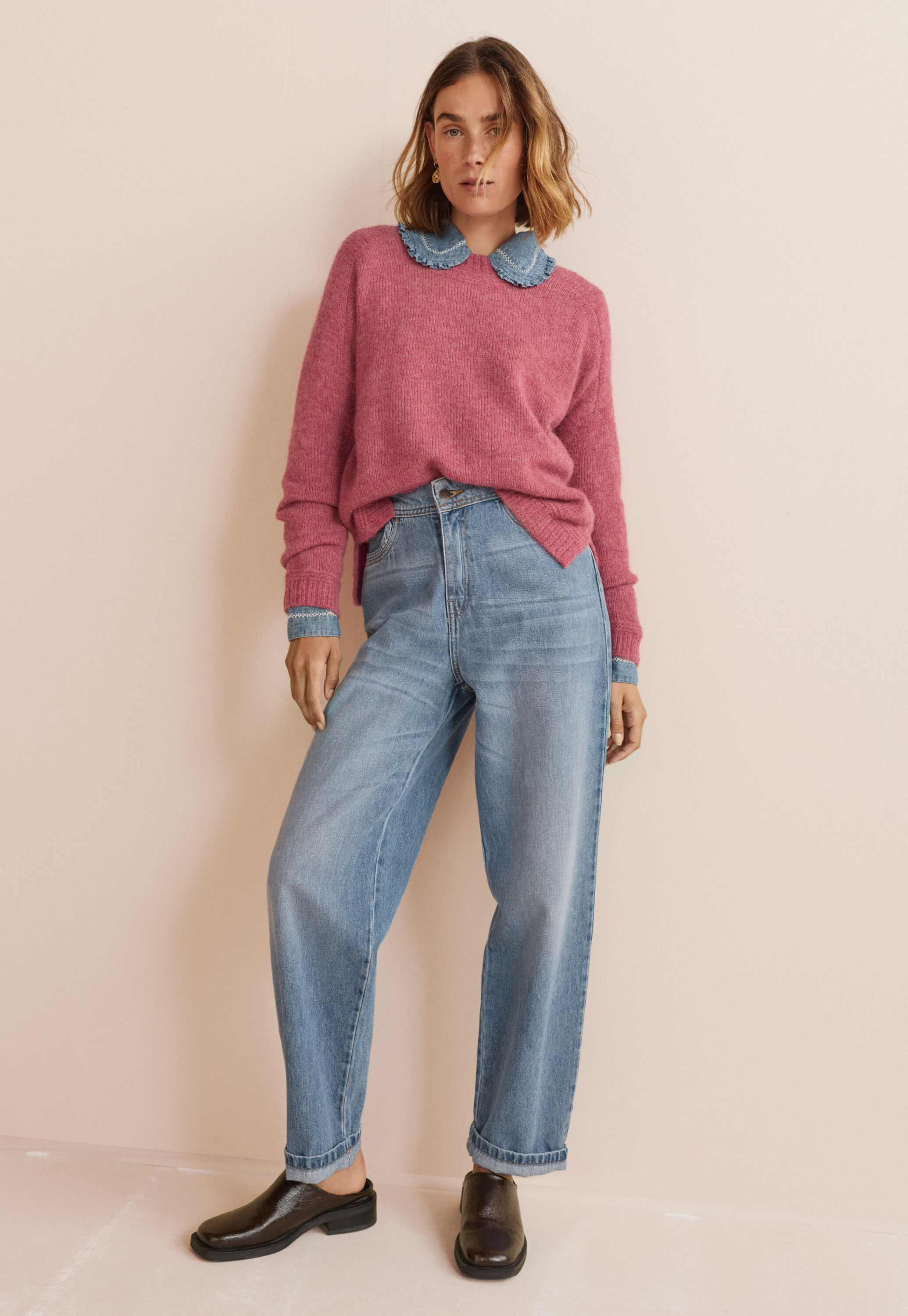 Waffle-stitch cardigan