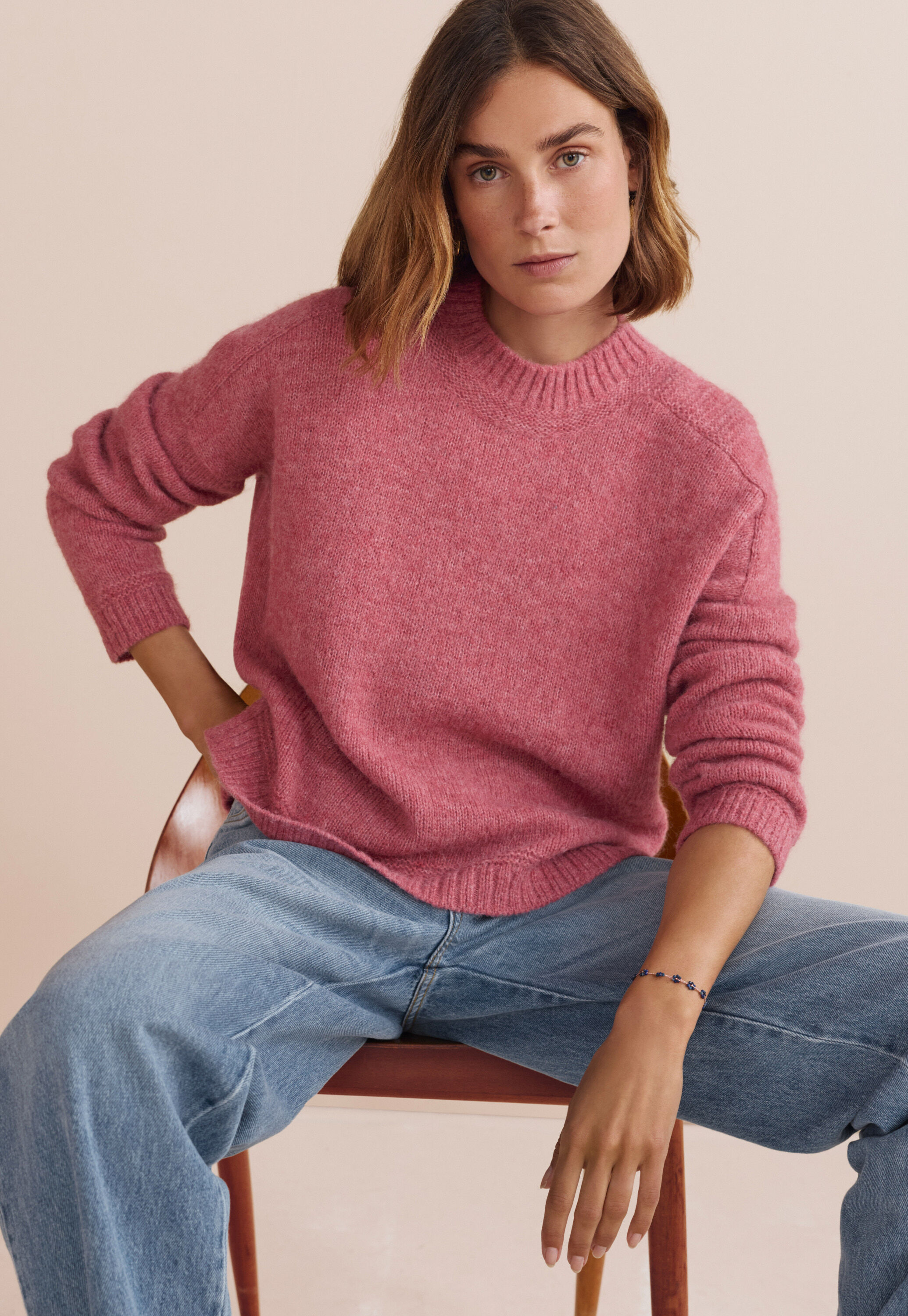 Waffle-stitch cardigan