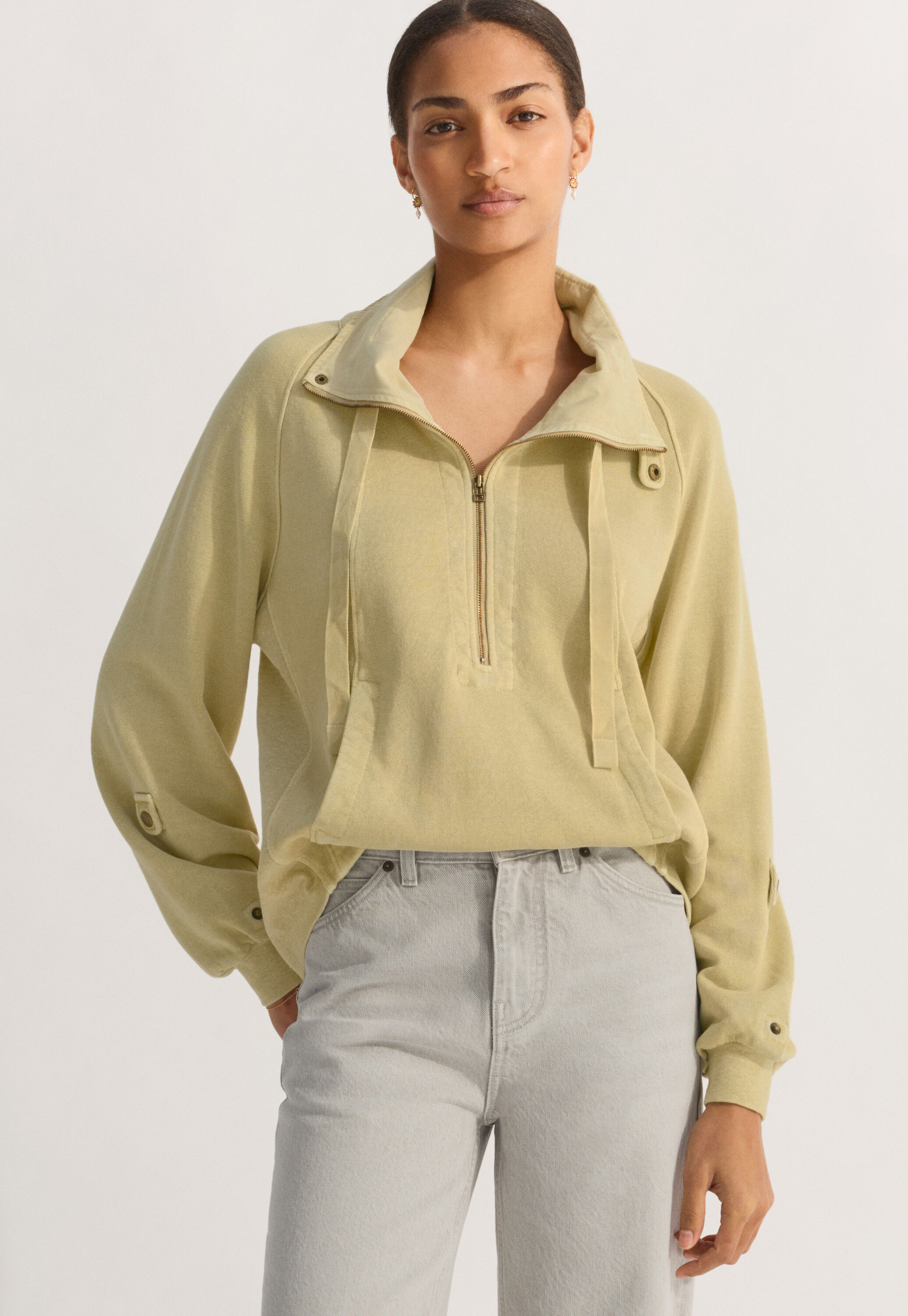 Funnel-neck sweatshirt