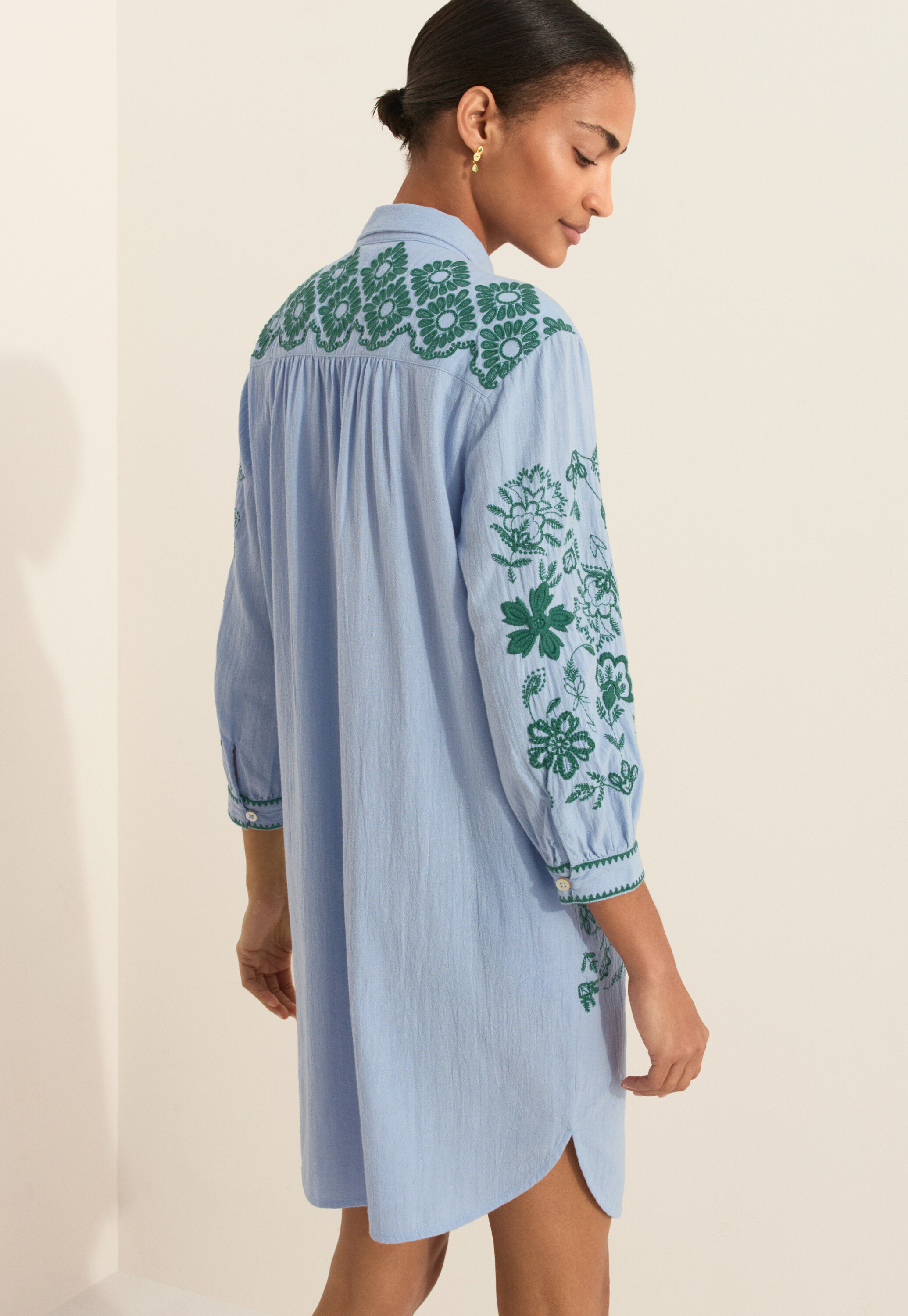 Placement embroidery dress