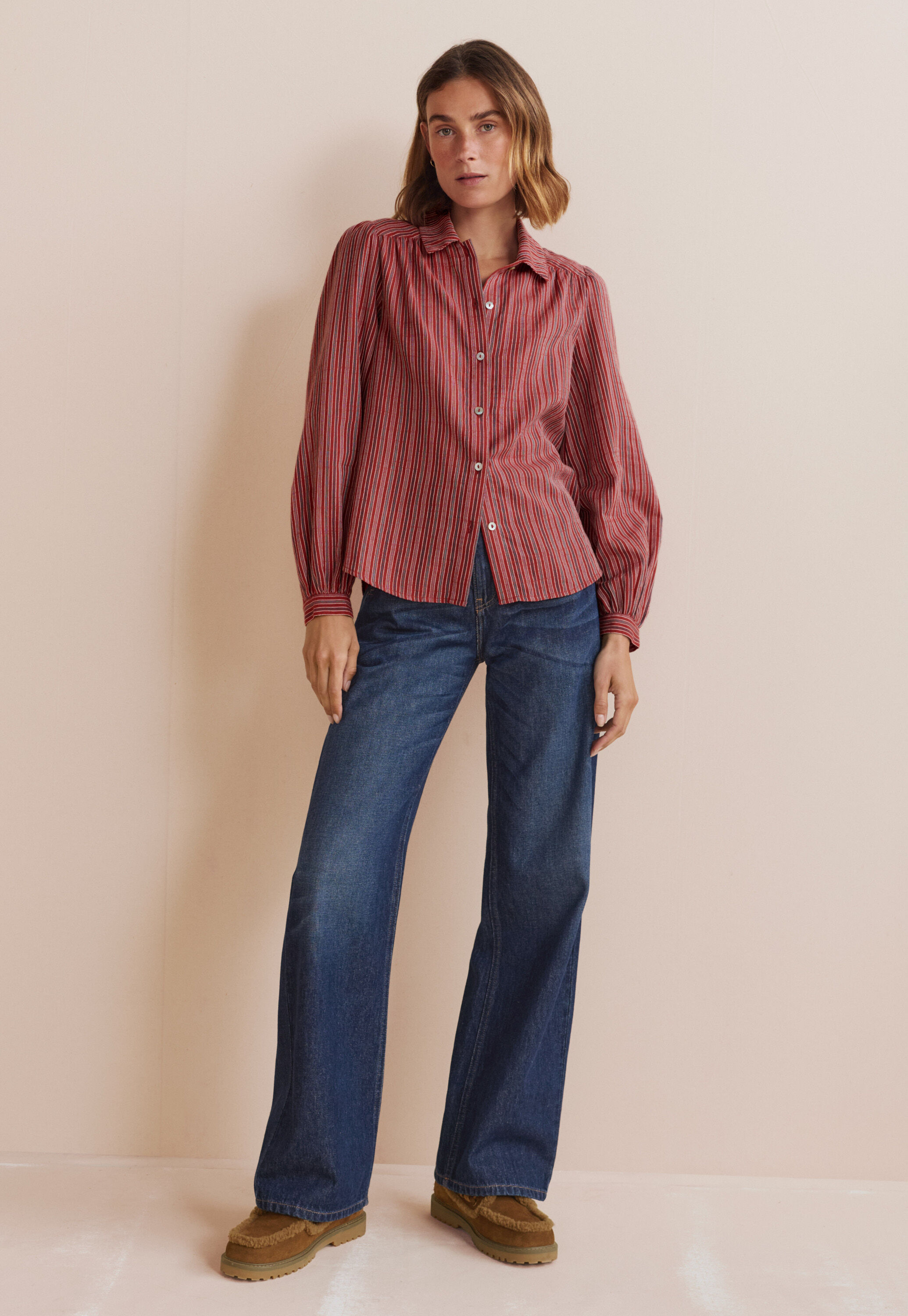 Striped blouse, Ruby, large